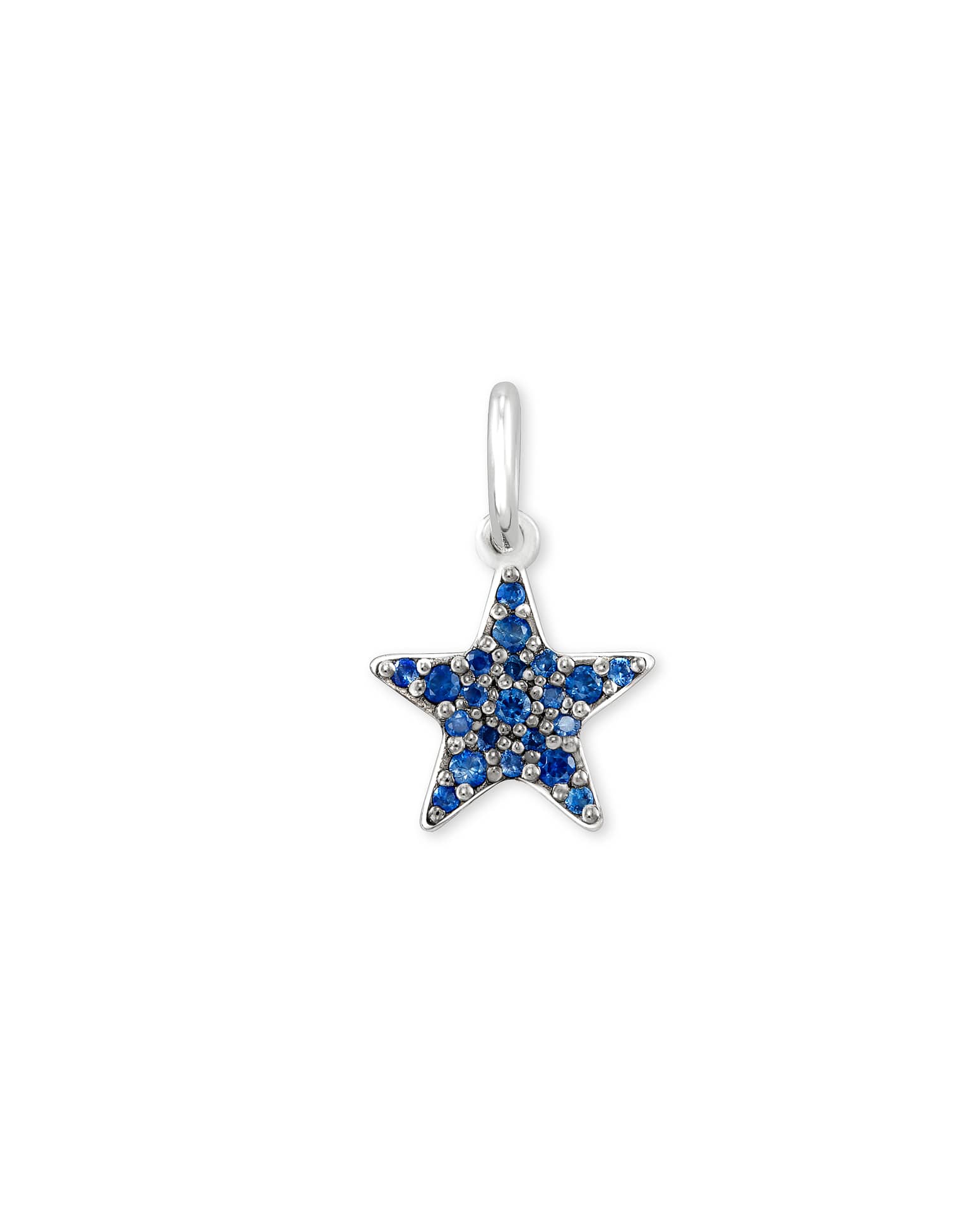 Folds Of Honor Sterling Silver Star Charm in Blue Sapphire