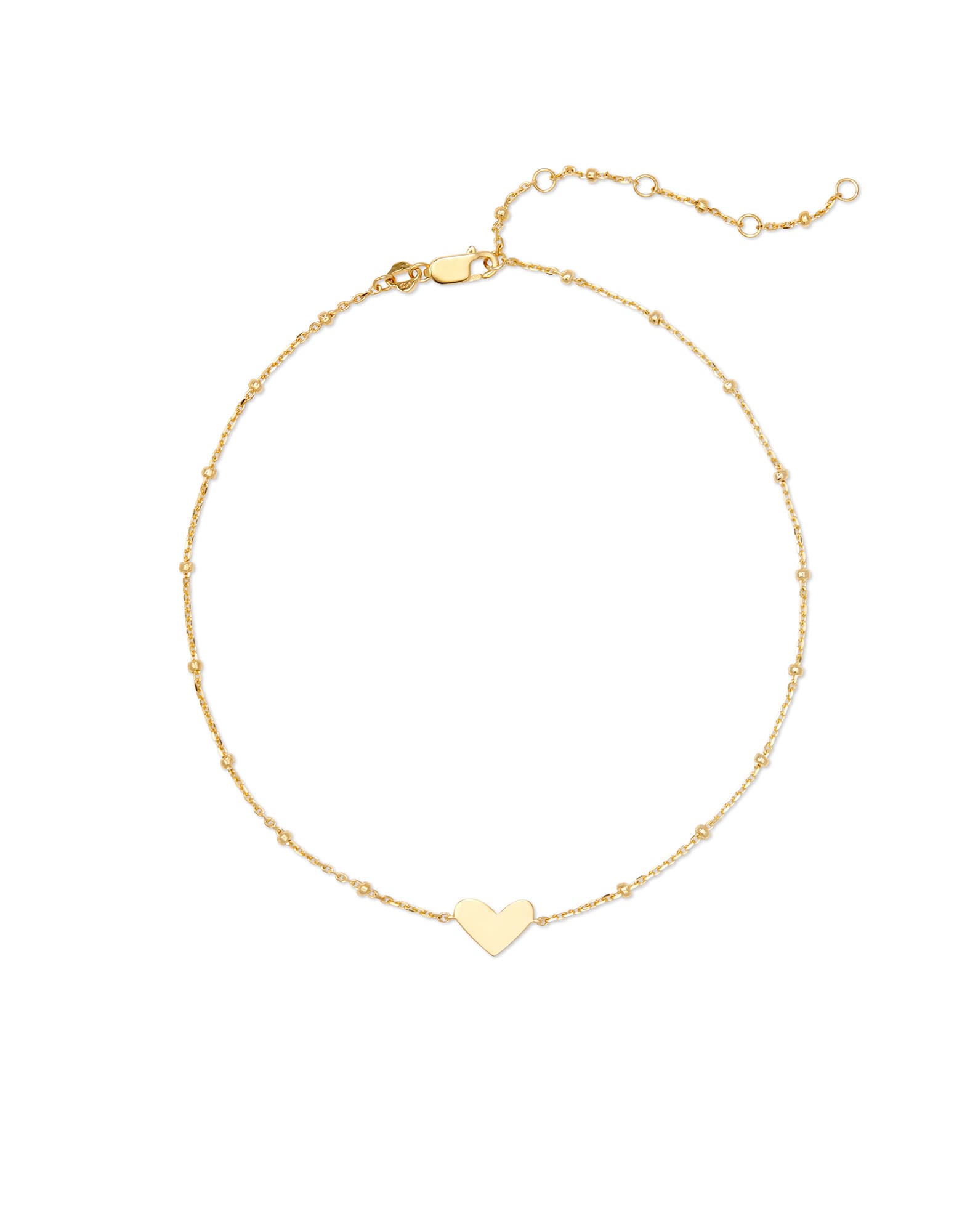 Ari Heart Chain Anklet in Gold Vermeil