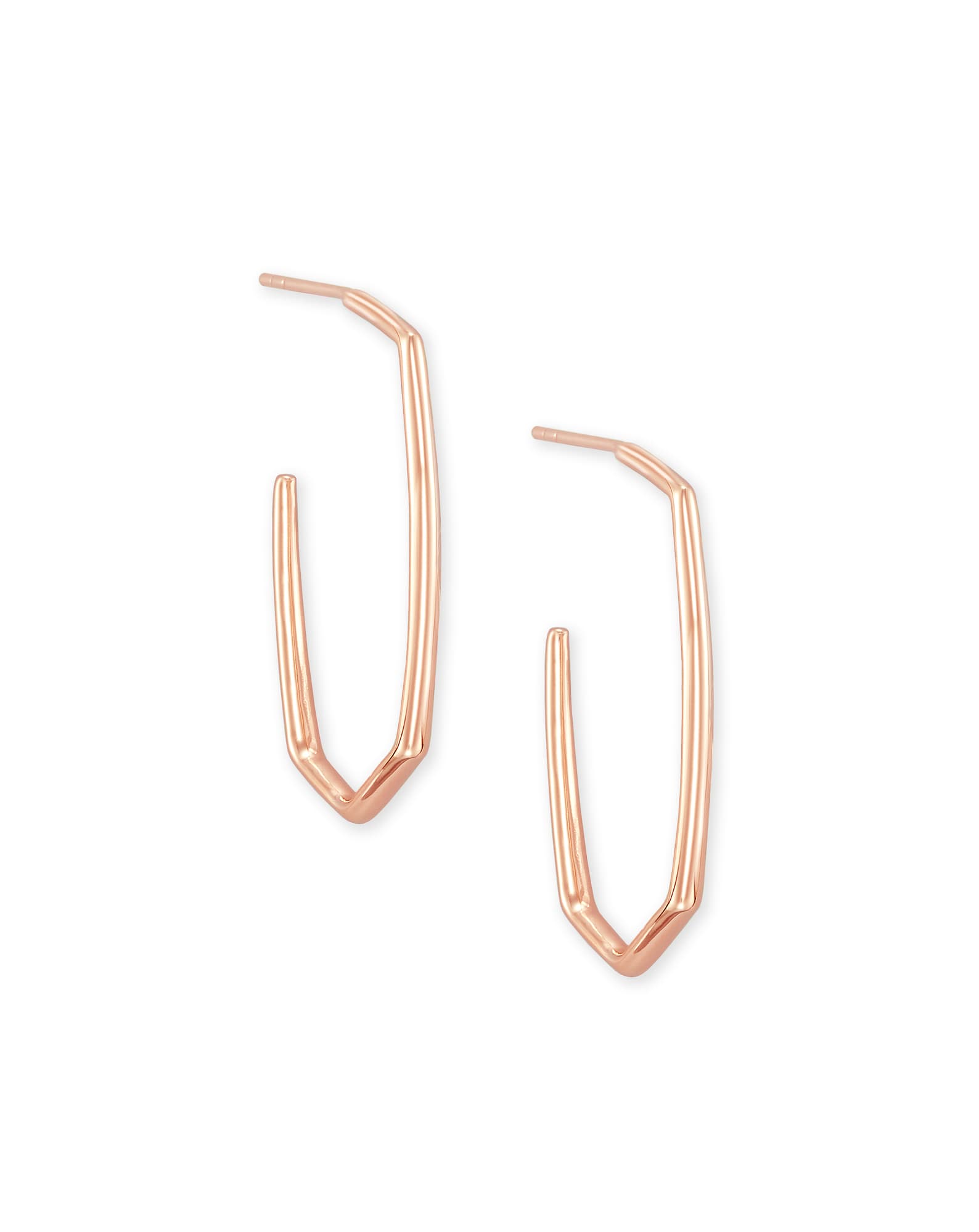 Ellen Hoop Earrings In 18k Rose Gold Vermeil
