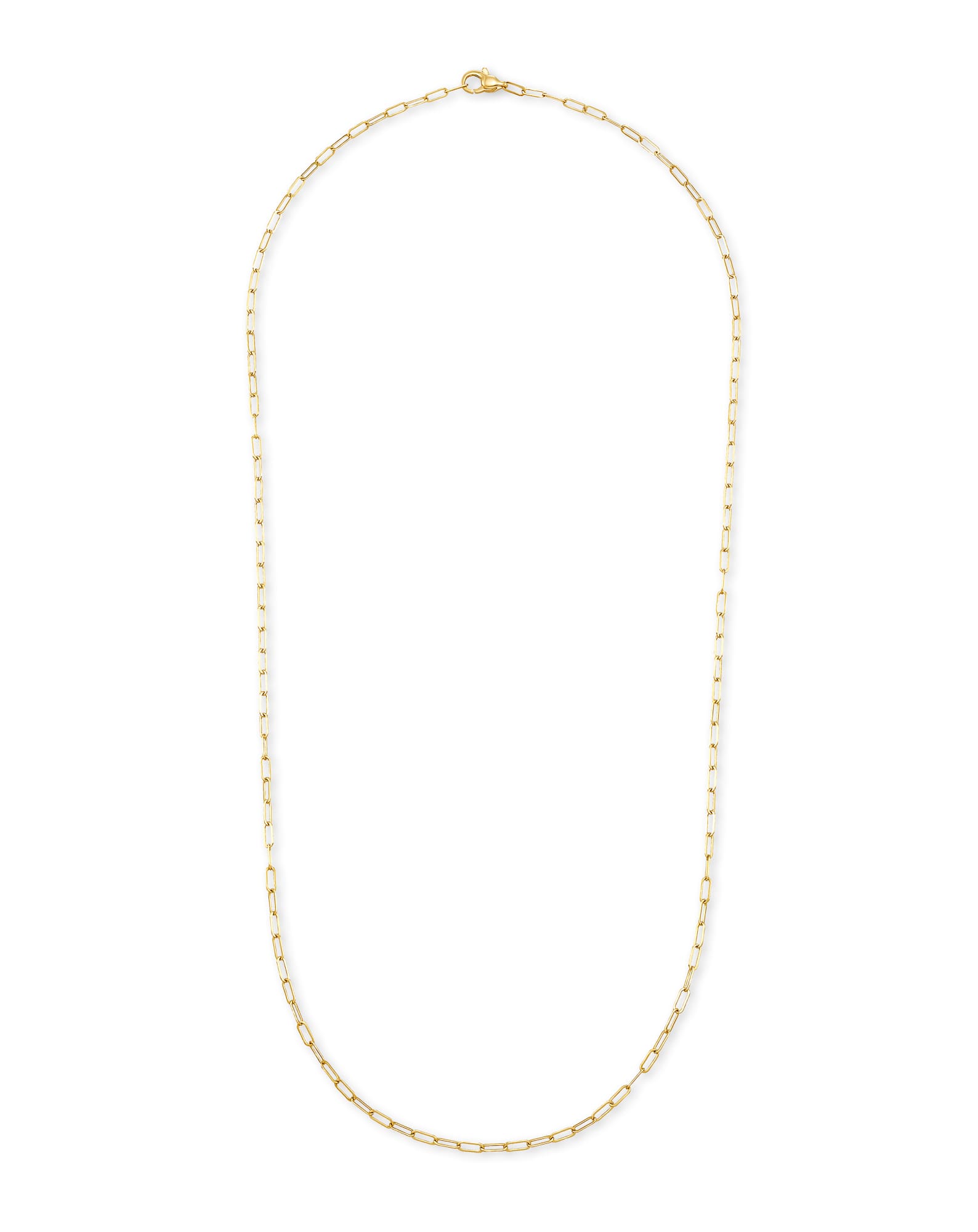Adrienna Paperclip Chain Necklace in 14k Yellow Gold