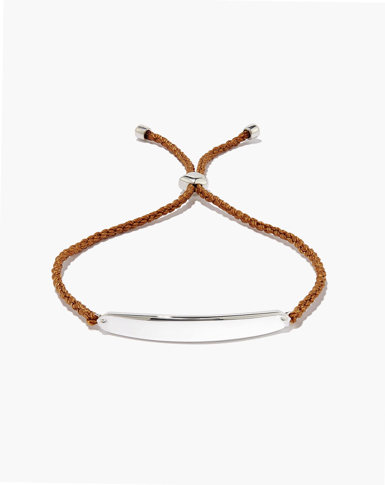 Mattie Bar Sterling Silver Cord Bracelet in Burnt Orange