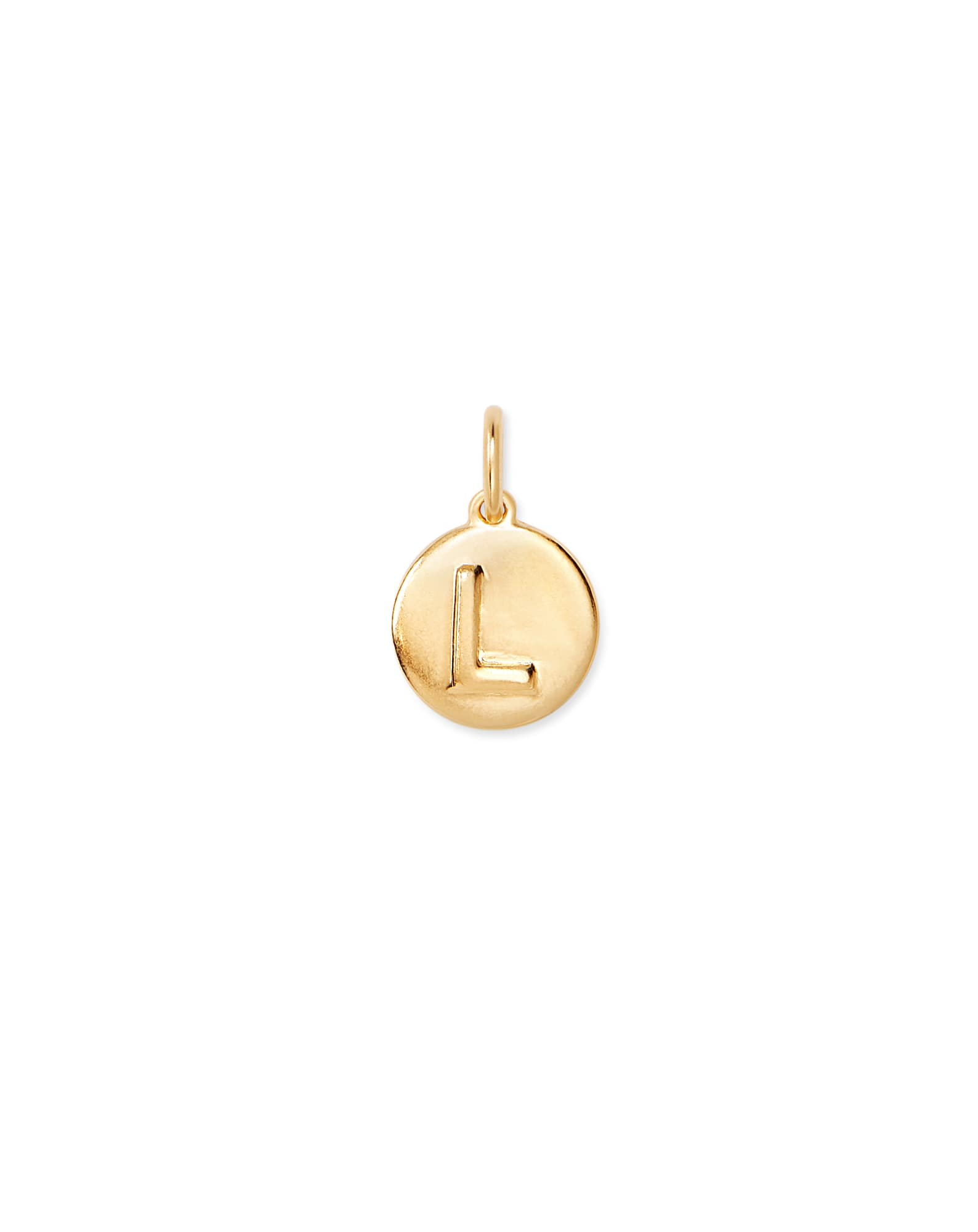 Letter L Coin Charm in 18k Gold Vermeil