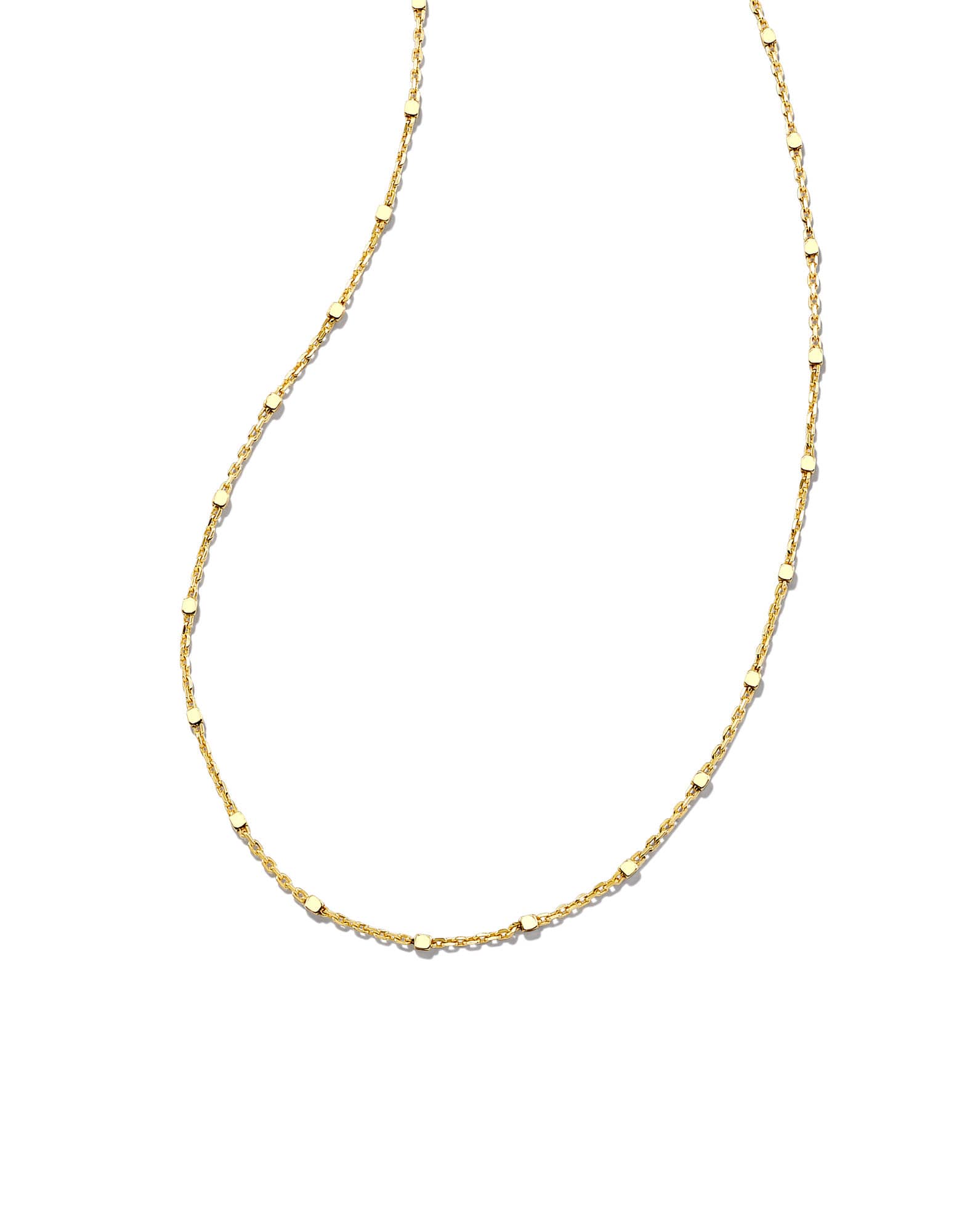 18 Inch Single Satellite Chain Necklace in 18k Yellow Gold Vermeil