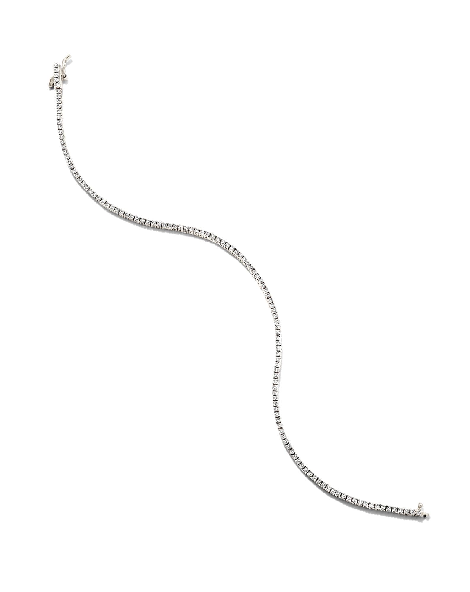 14k White Gold Tennis Bracelet in White Diamond