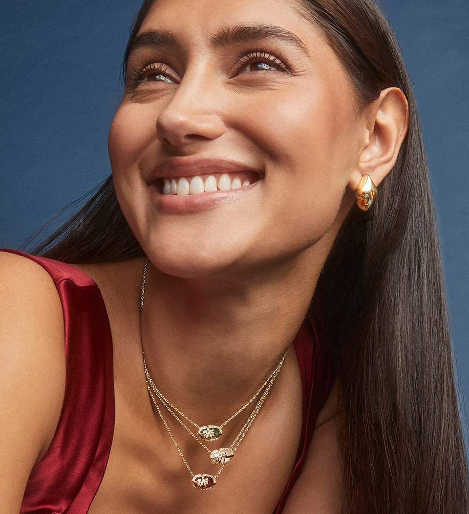 Essie Pave Silver Short Pendant Necklace