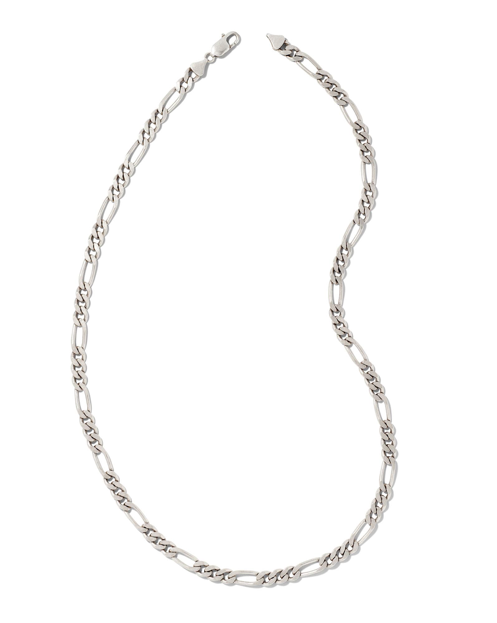 Figaro Chain Necklace in Oxidized Sterling Silver