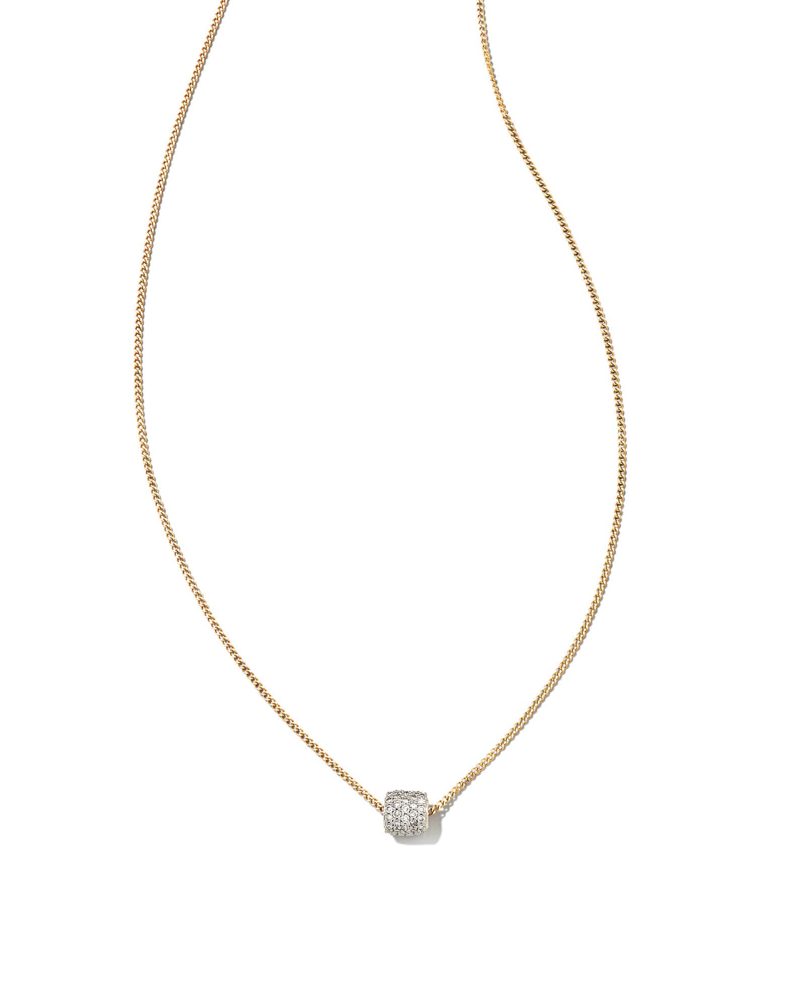 0.15 ct Stella 14k Yellow Gold Pendant Necklace in White Diamond