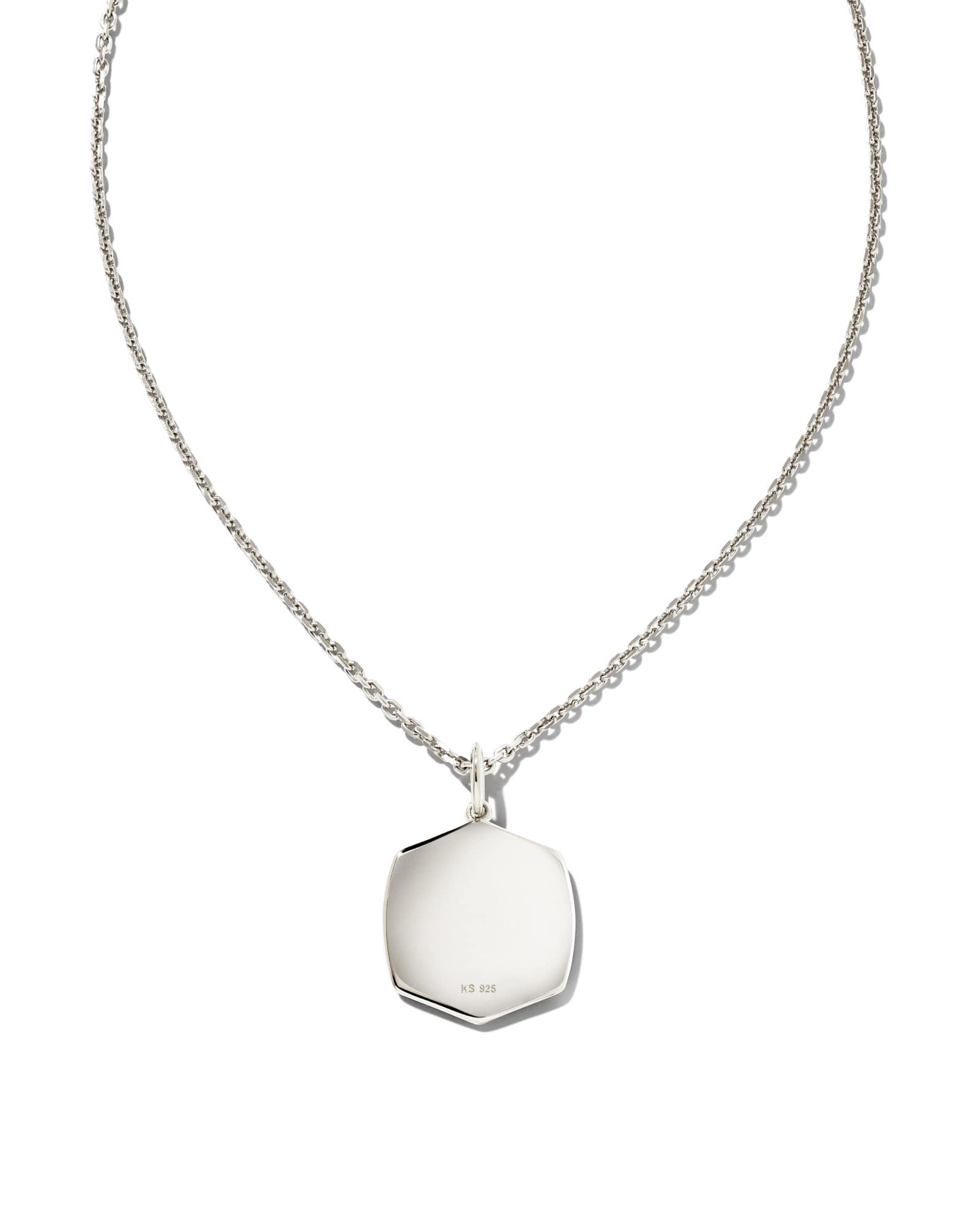 Davis Sterling Silver Luxe Charm Necklace in White Sapphire