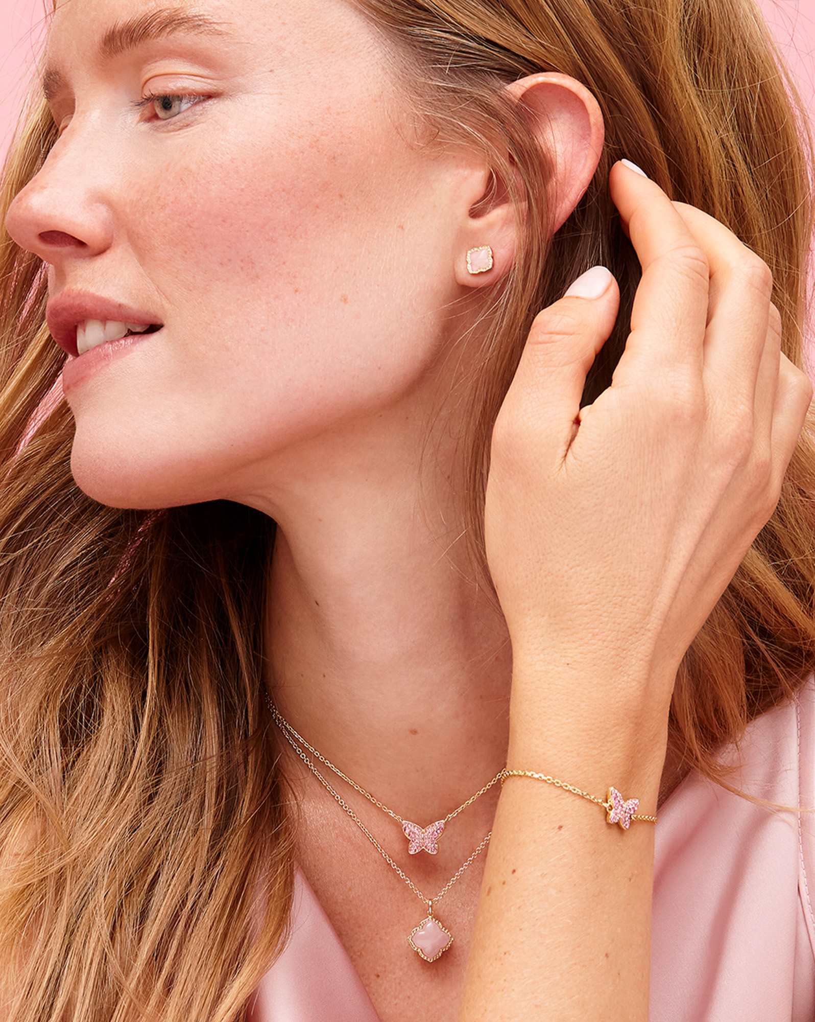 Lillia Butterfly Delicate Bracelet in Crystal