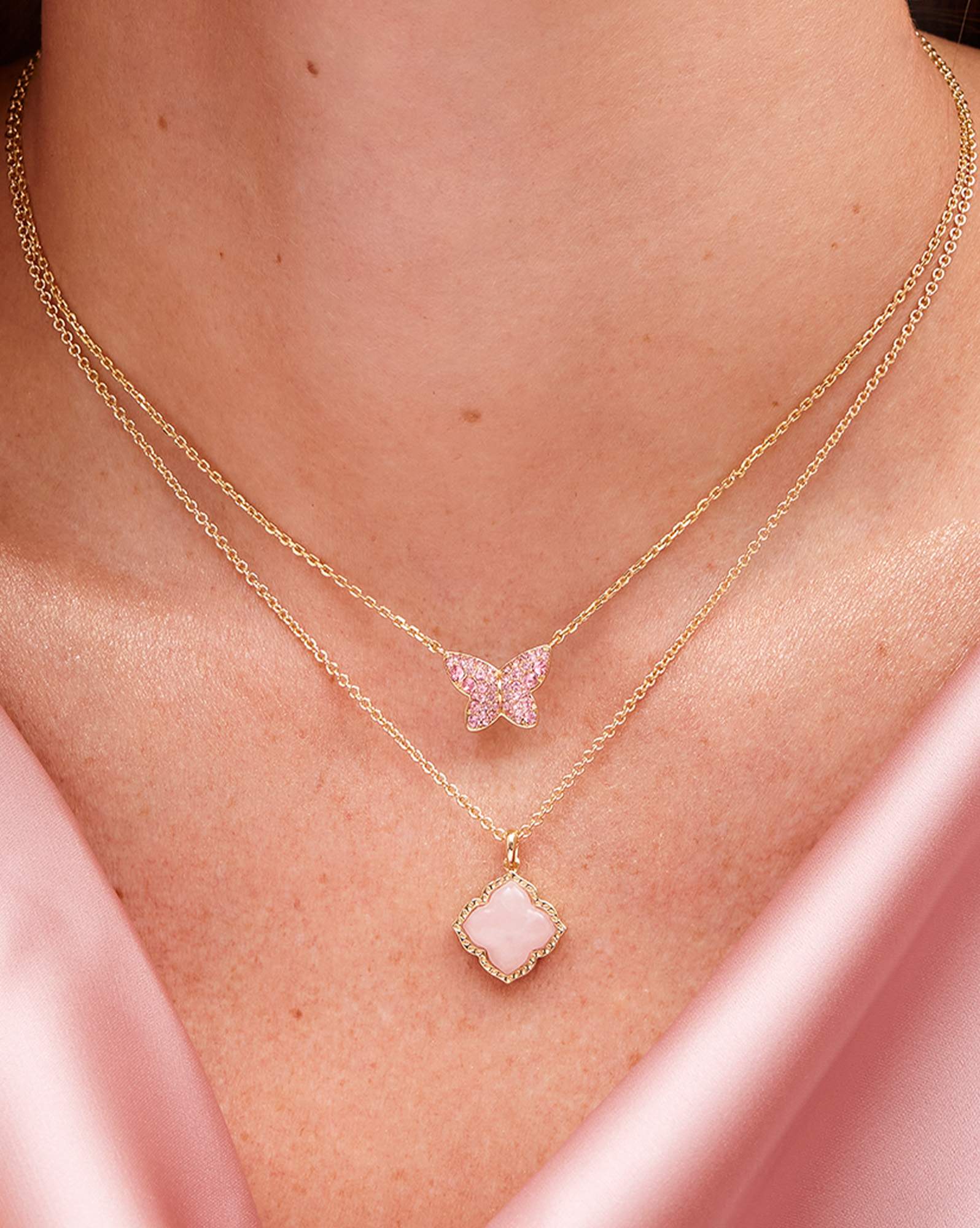 Lillia Butterfly Pendant Necklace in Crystal