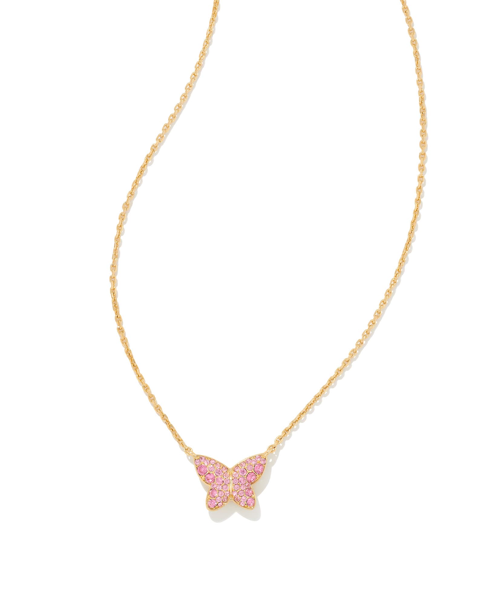 Lillia Butterfly Pendant Necklace in Crystal