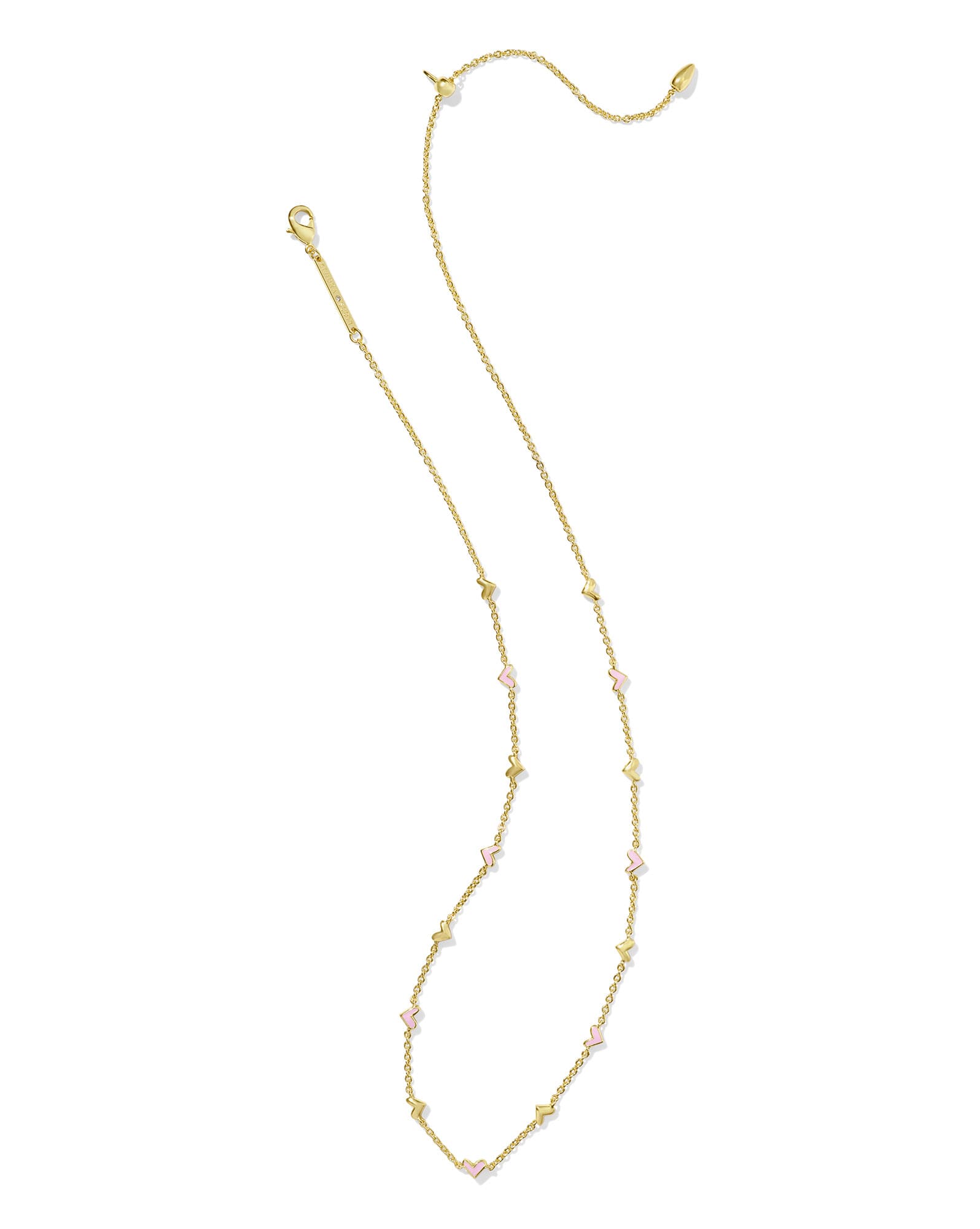 Haven Gold Strand Necklace in Pink Enamel | Kendra Scott