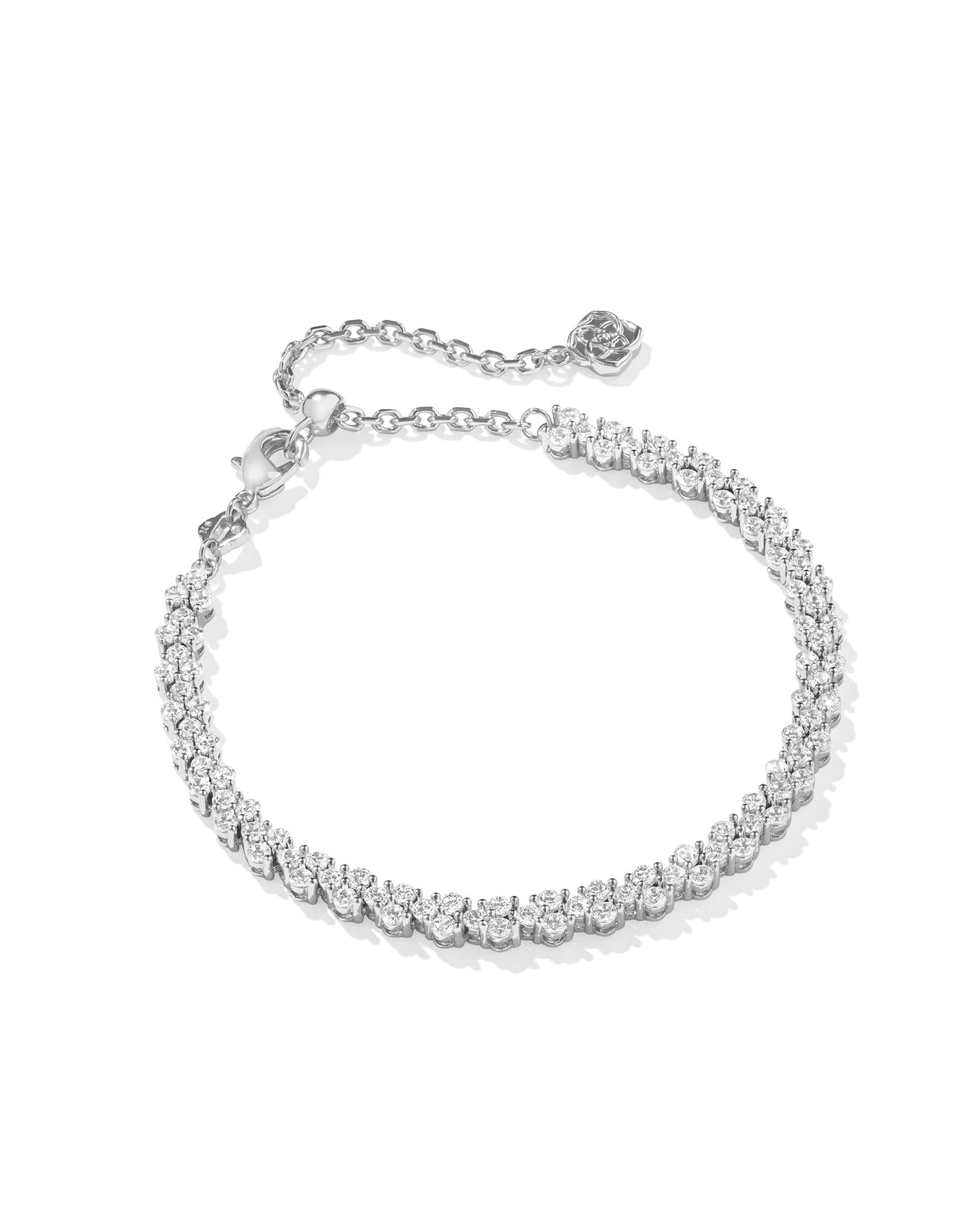 Emery Silver Tennis Bracelet in White CZ