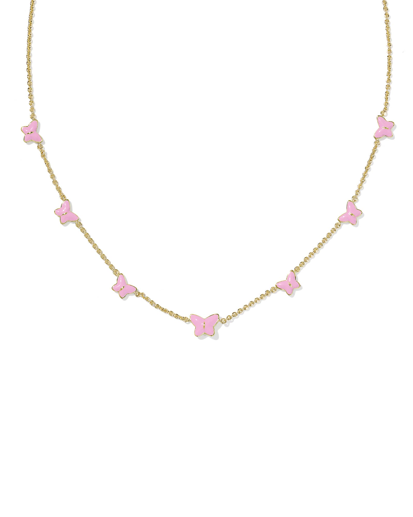 Lillia Butterfly Gold Enamel Strand Necklace