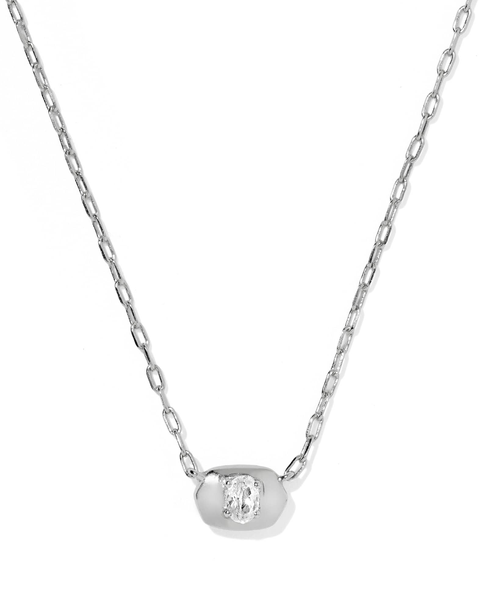 Bria Silver Short Pendant Necklace