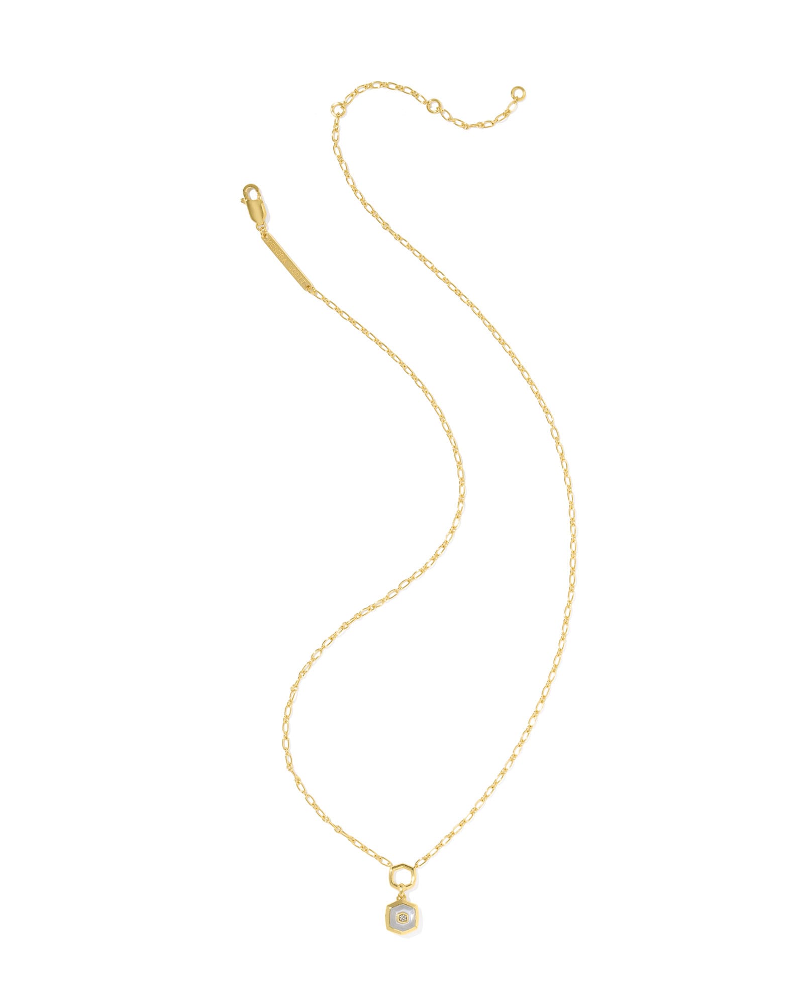 Davie 18k Gold Vermeil Stone Link and Chain Necklace 