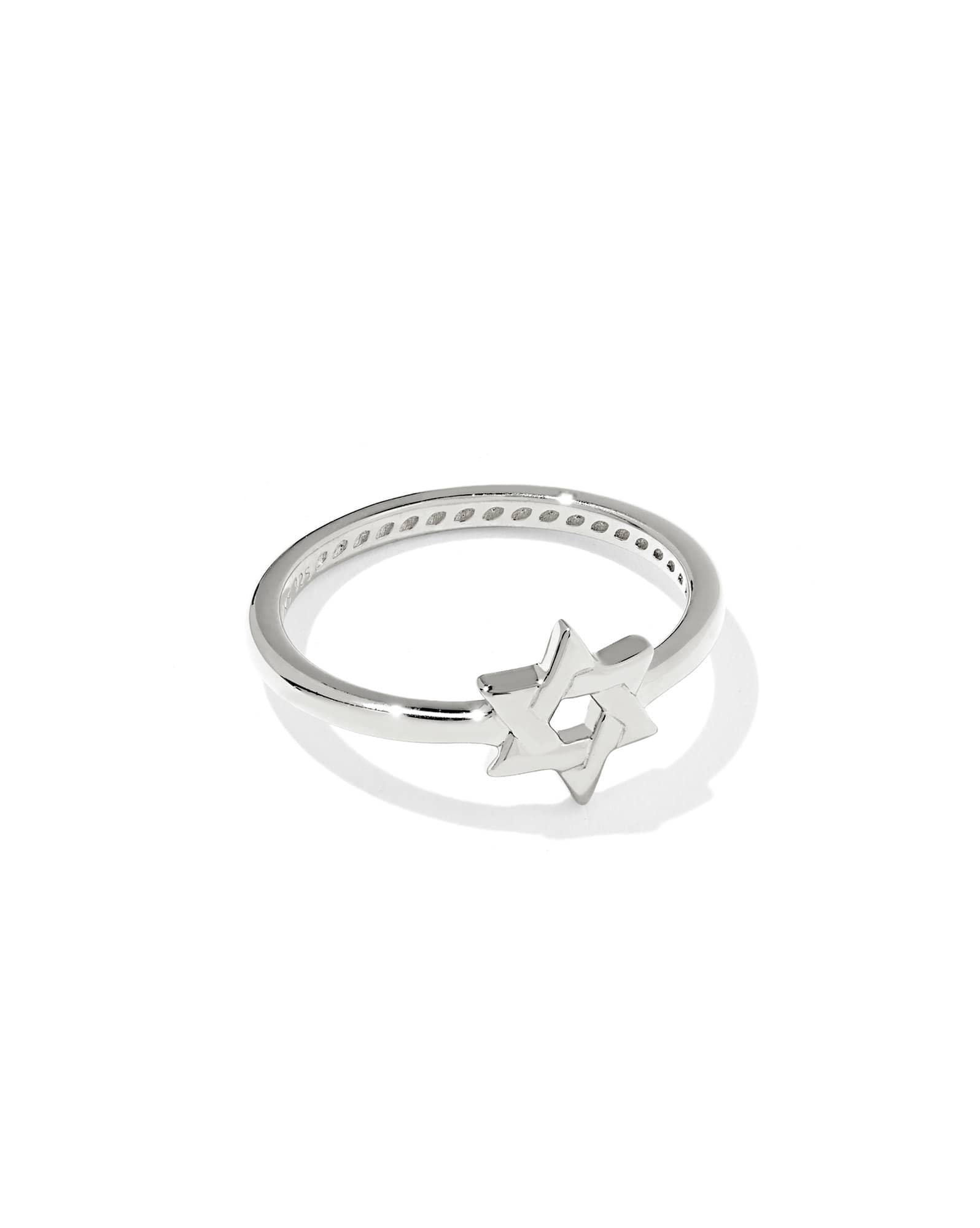 Star of David Sterling Silver Band Ring 