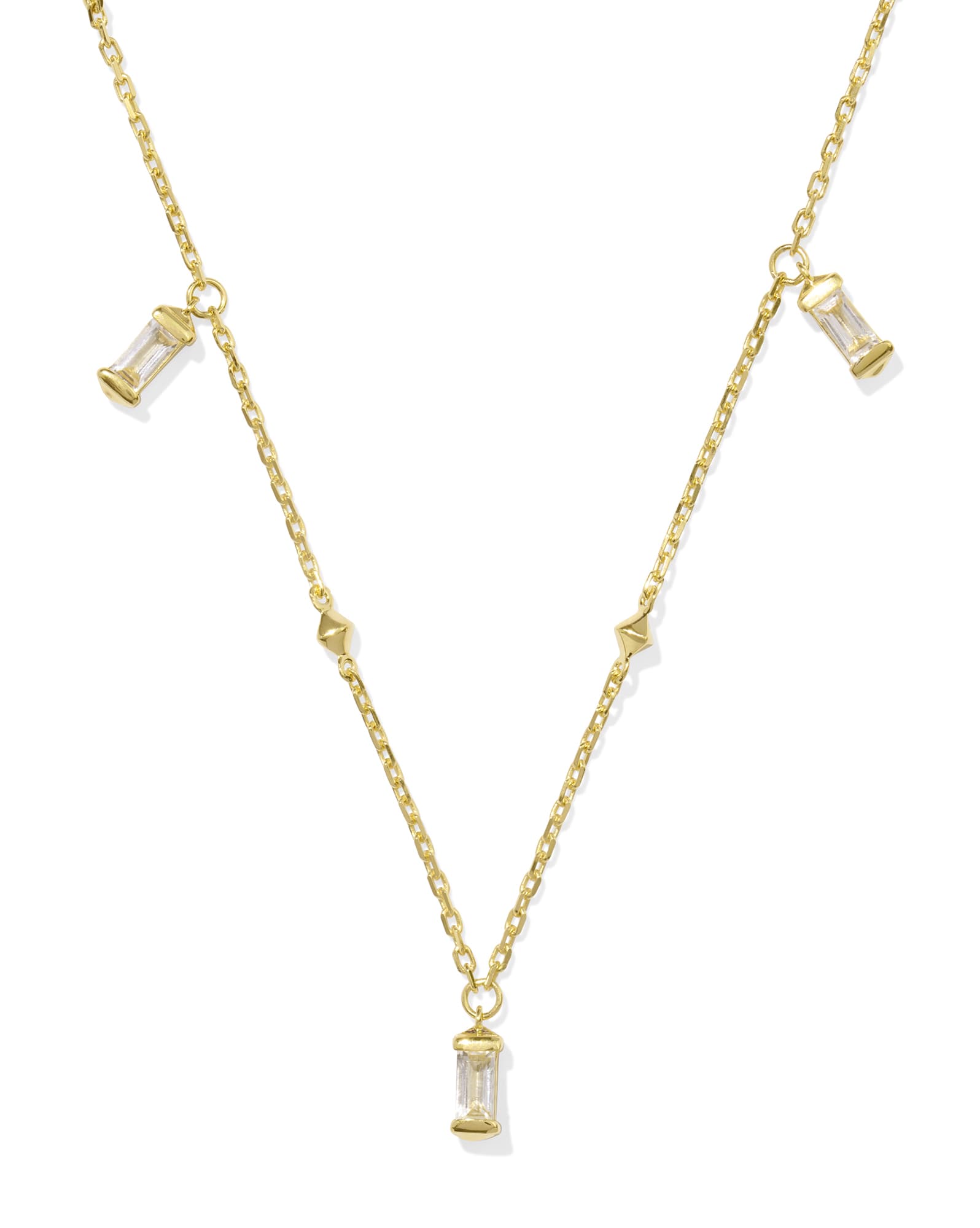 Blythe 18k Gold Vermeil Strand Necklace in White Topaz