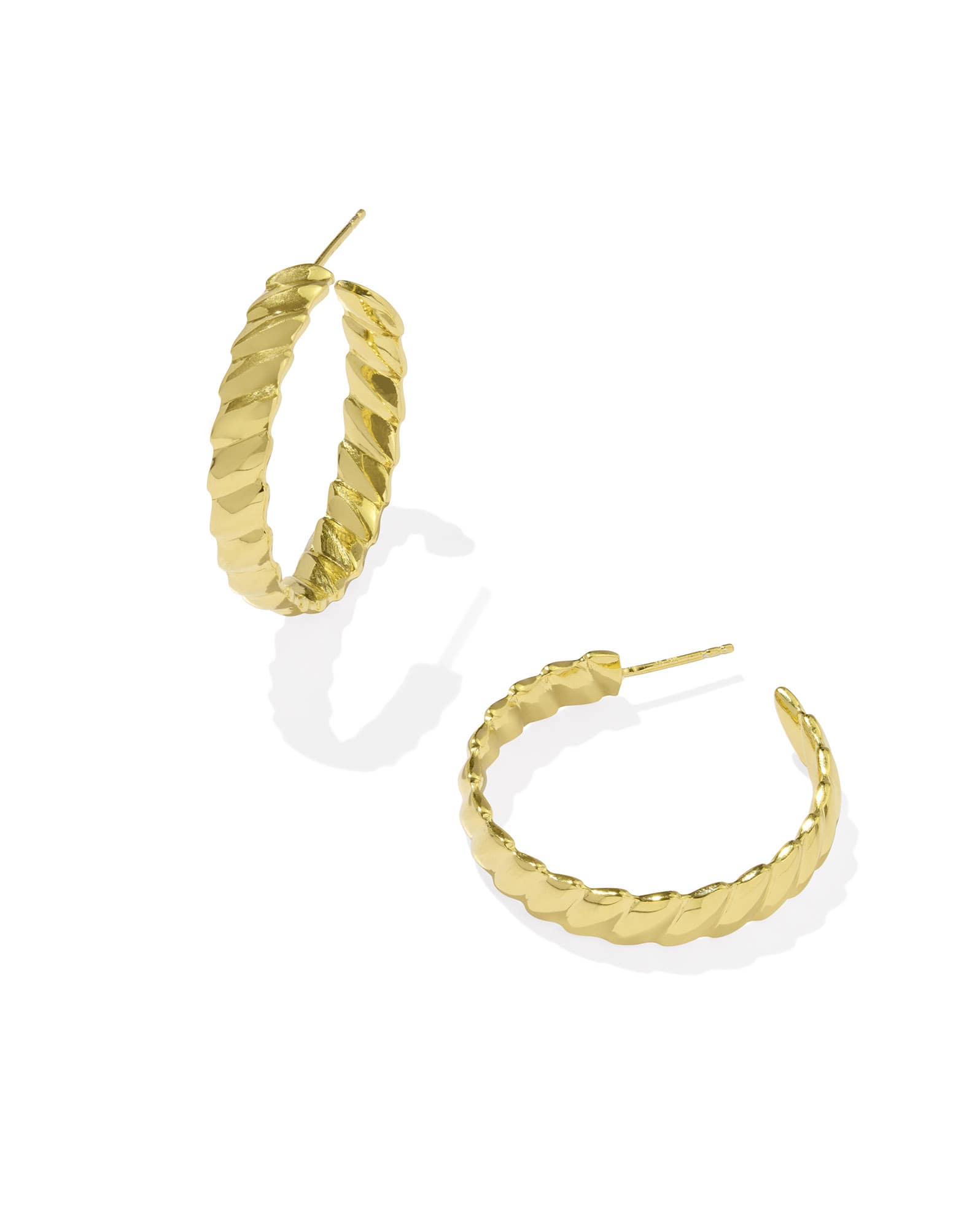 Tyler Wide Medium Hoop Earrings in 18k Gold Vermeil