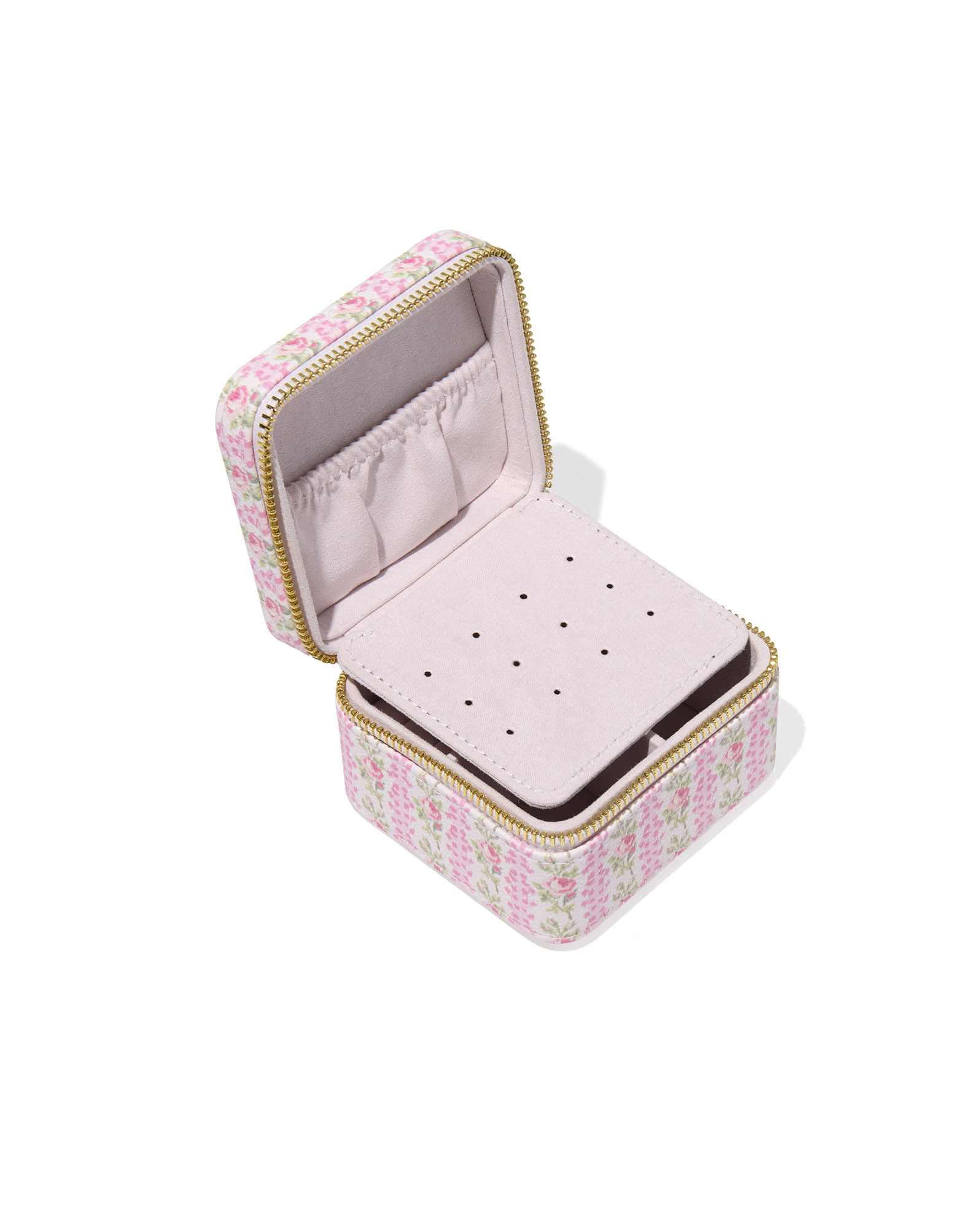 Kendra Scott x LoveShackFancy Small Zip Gold Jewelry Case 