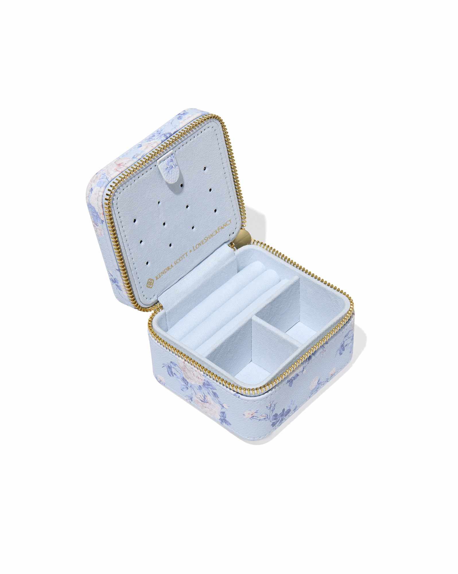 Kendra Scott x LoveShackFancy Small Zip Gold Jewelry Case 