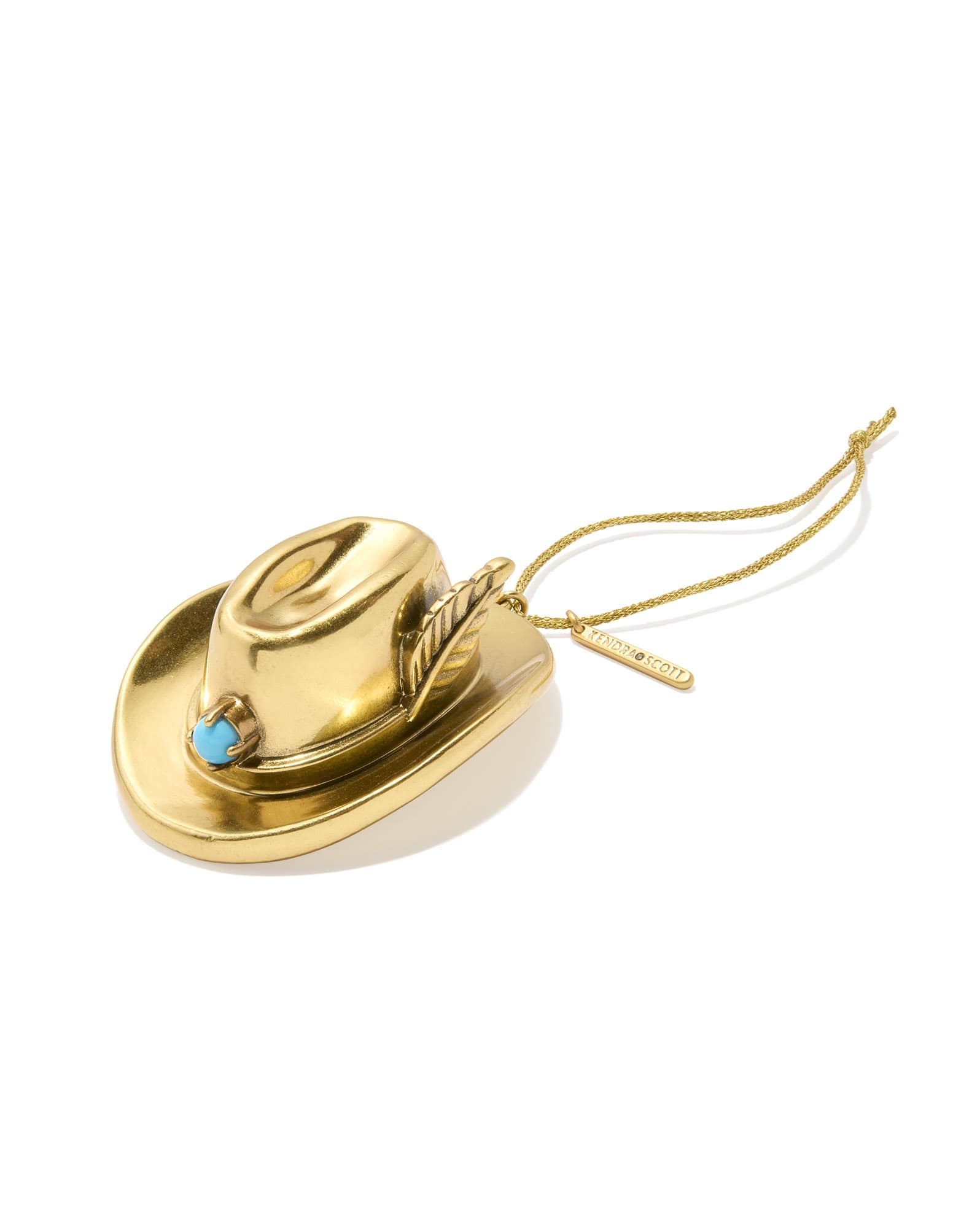 Cowboy Hat Ornament in Vintage Gold