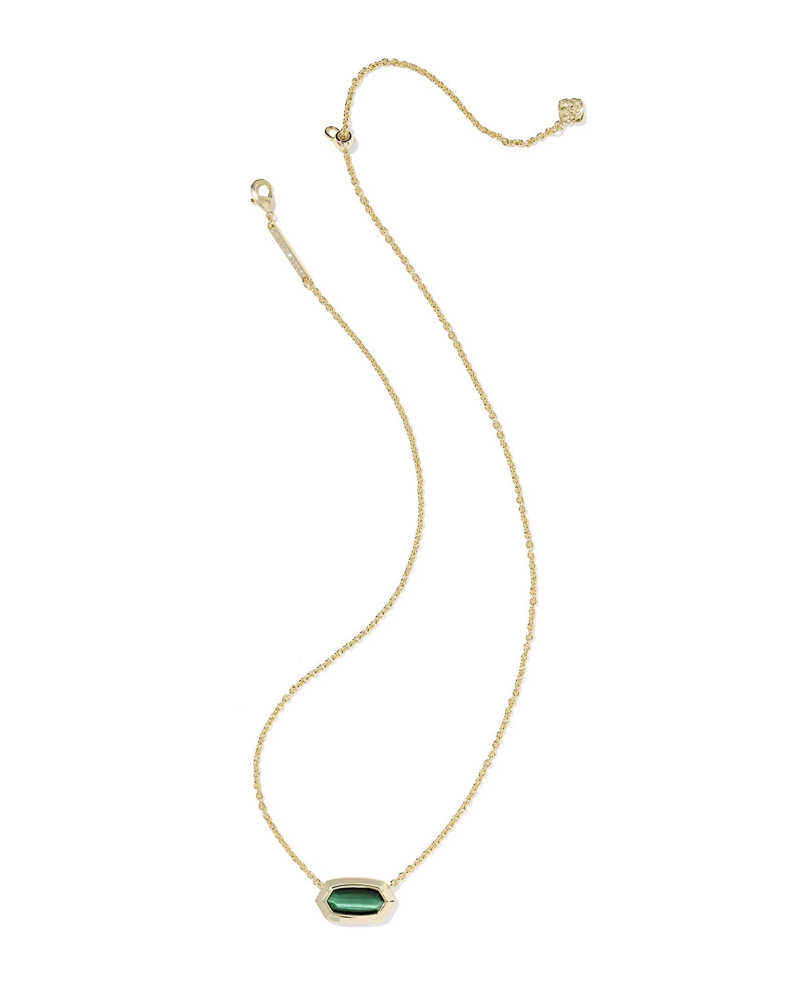 Elisa Bezel Gold Short Pendant Necklace