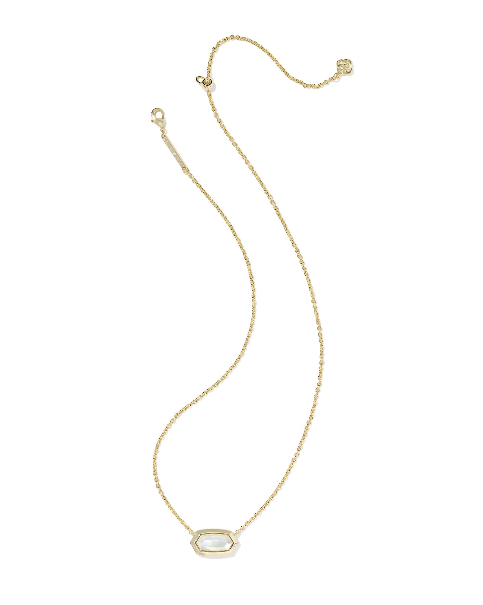 Elisa Bezel Gold Short Pendant Necklace