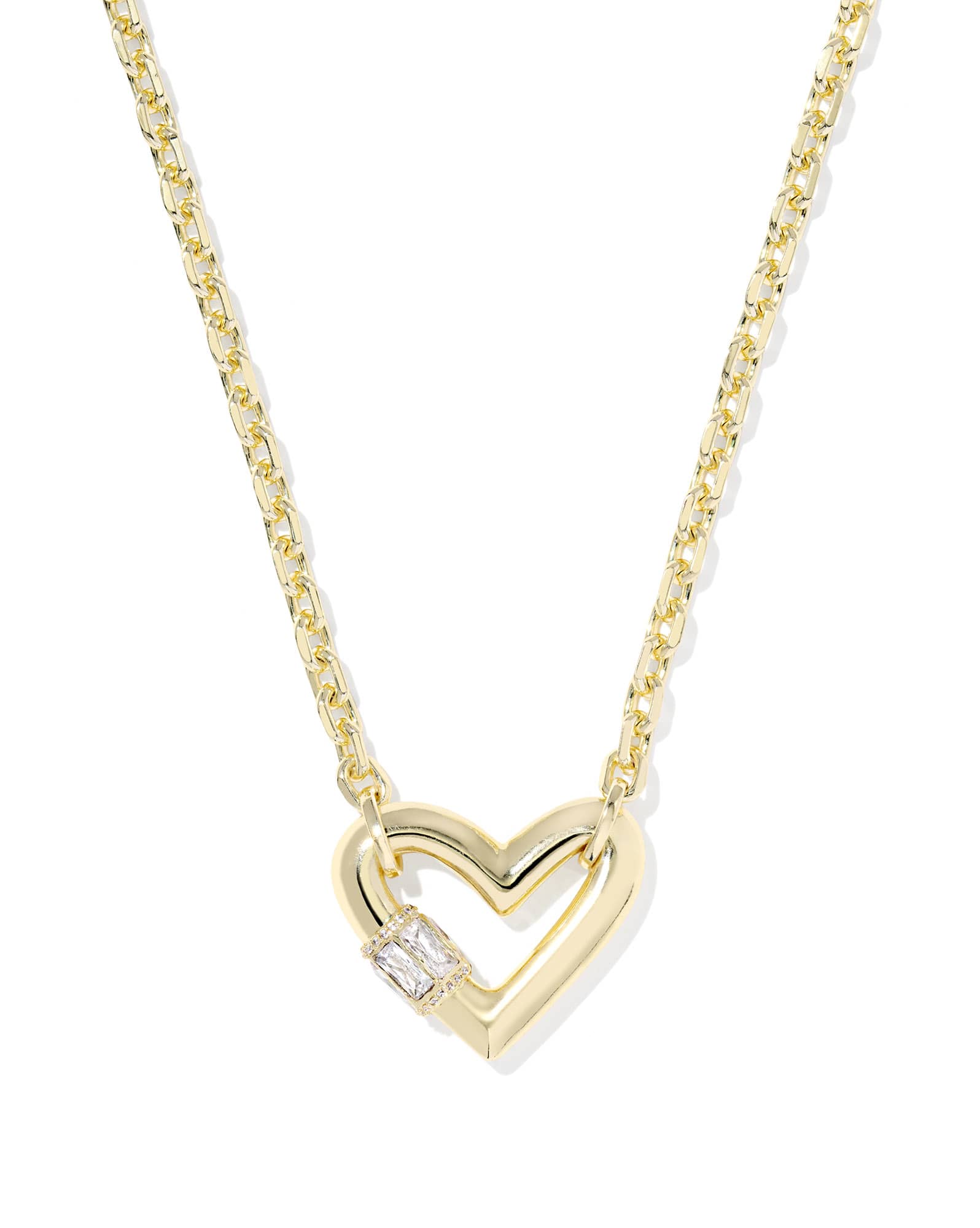 Emery Heart Gold Short Pendant Necklace