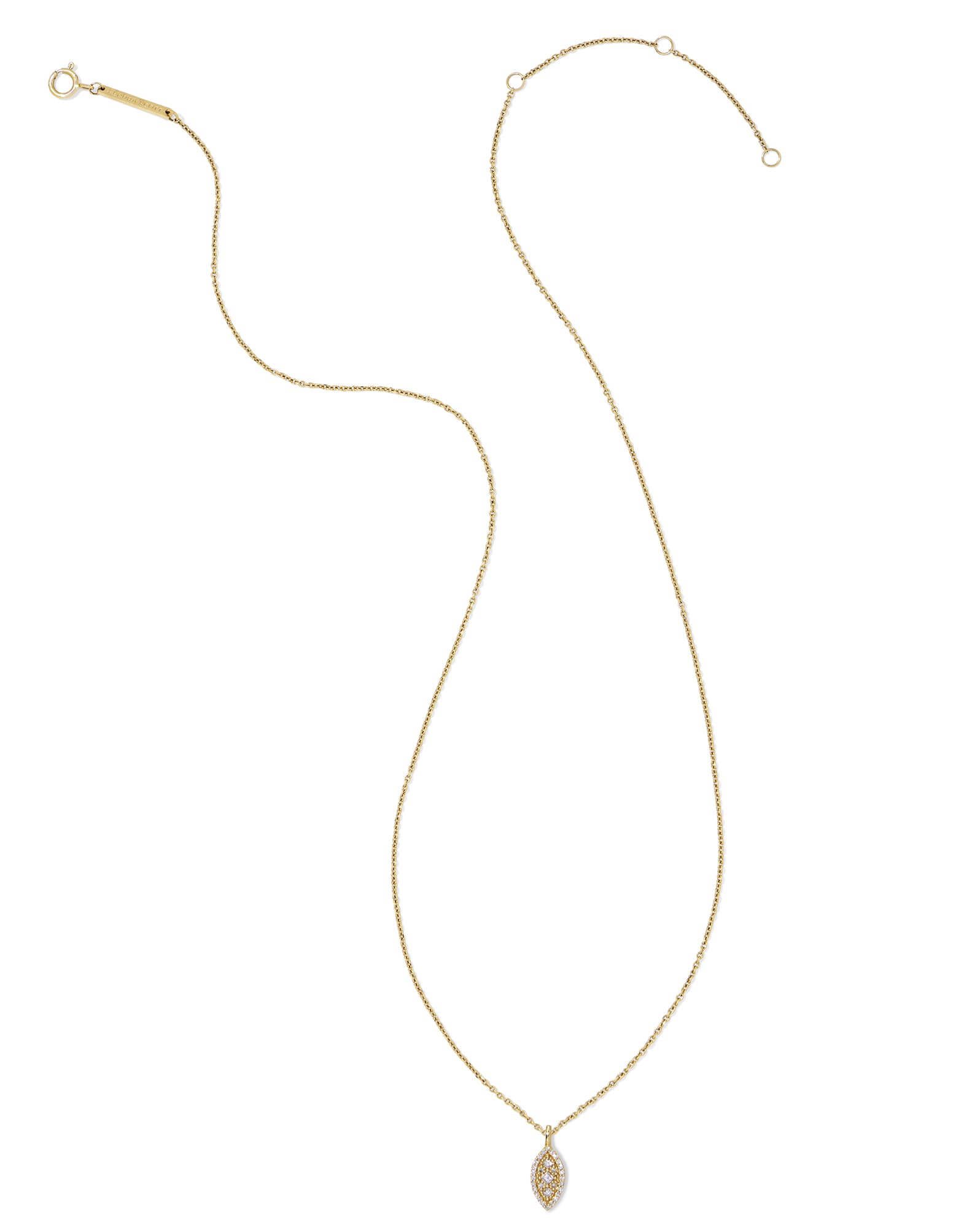 0.15 ct Vivianne 14k Yellow Gold Pendant Necklace in White Diamond