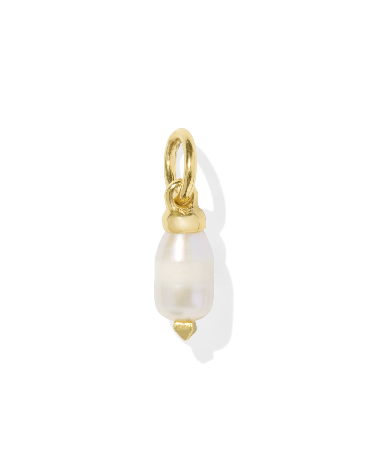 Abigail 18k Gold Vermeil Pearl Accent Charm in Freshwater Cultured Pearl
