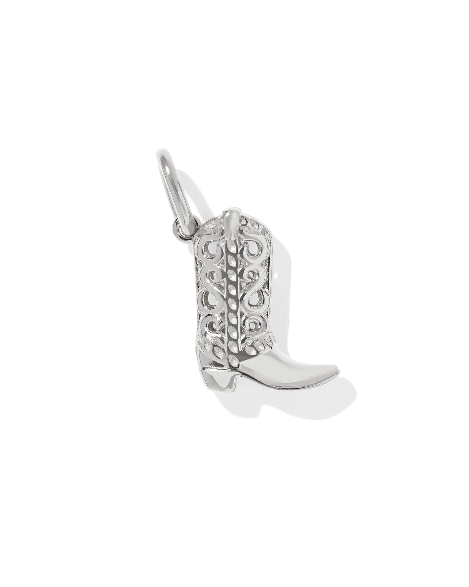 Cowboy Boot Accent Charm in Sterling Silver
