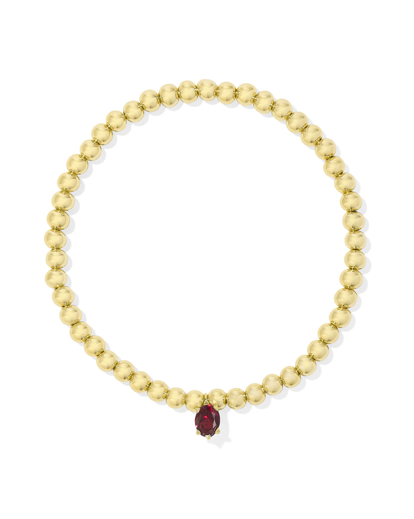 Cailin Gold Stretch Bracelet in Red Crystal