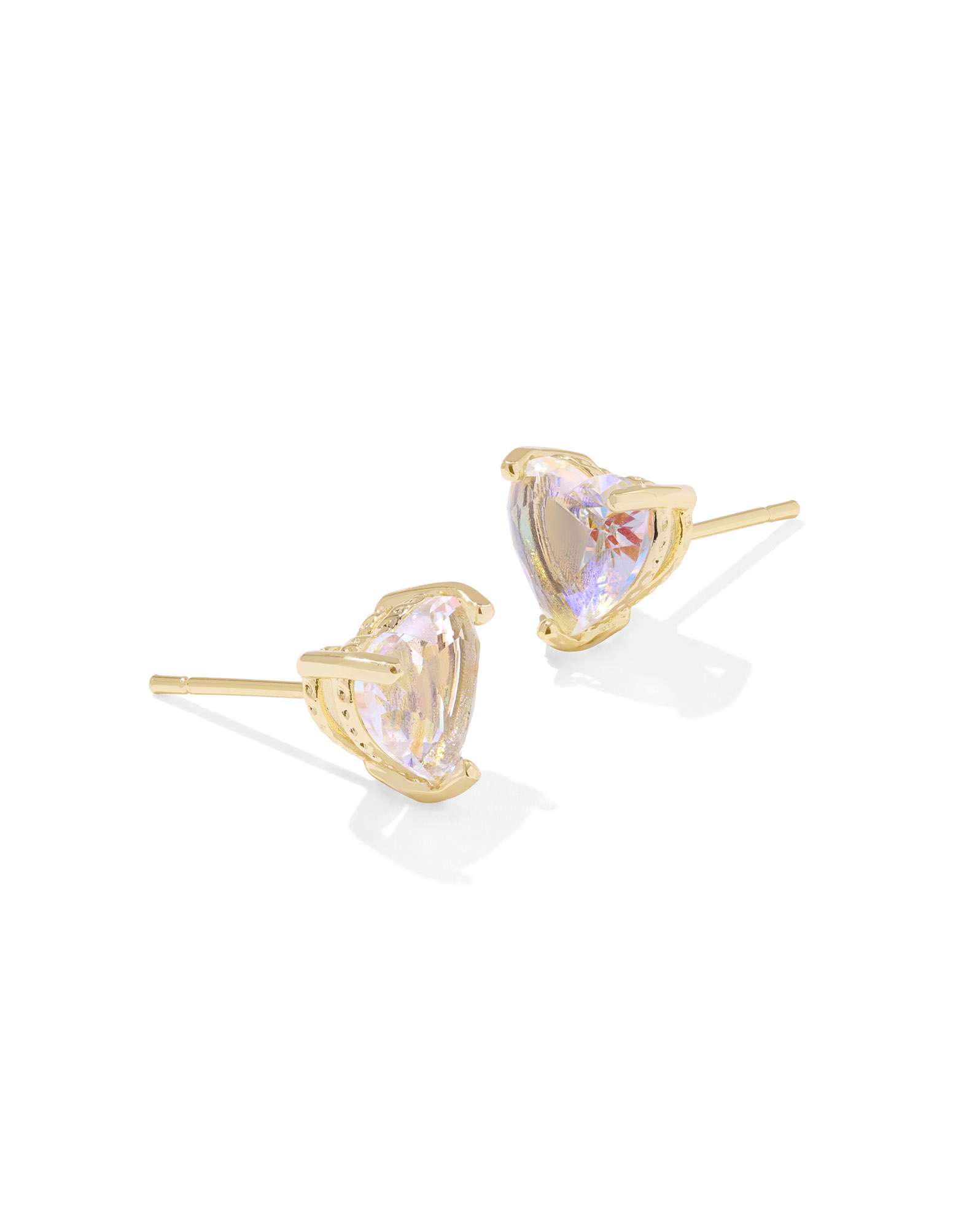 Ayla Heart Gold Stud Earrings