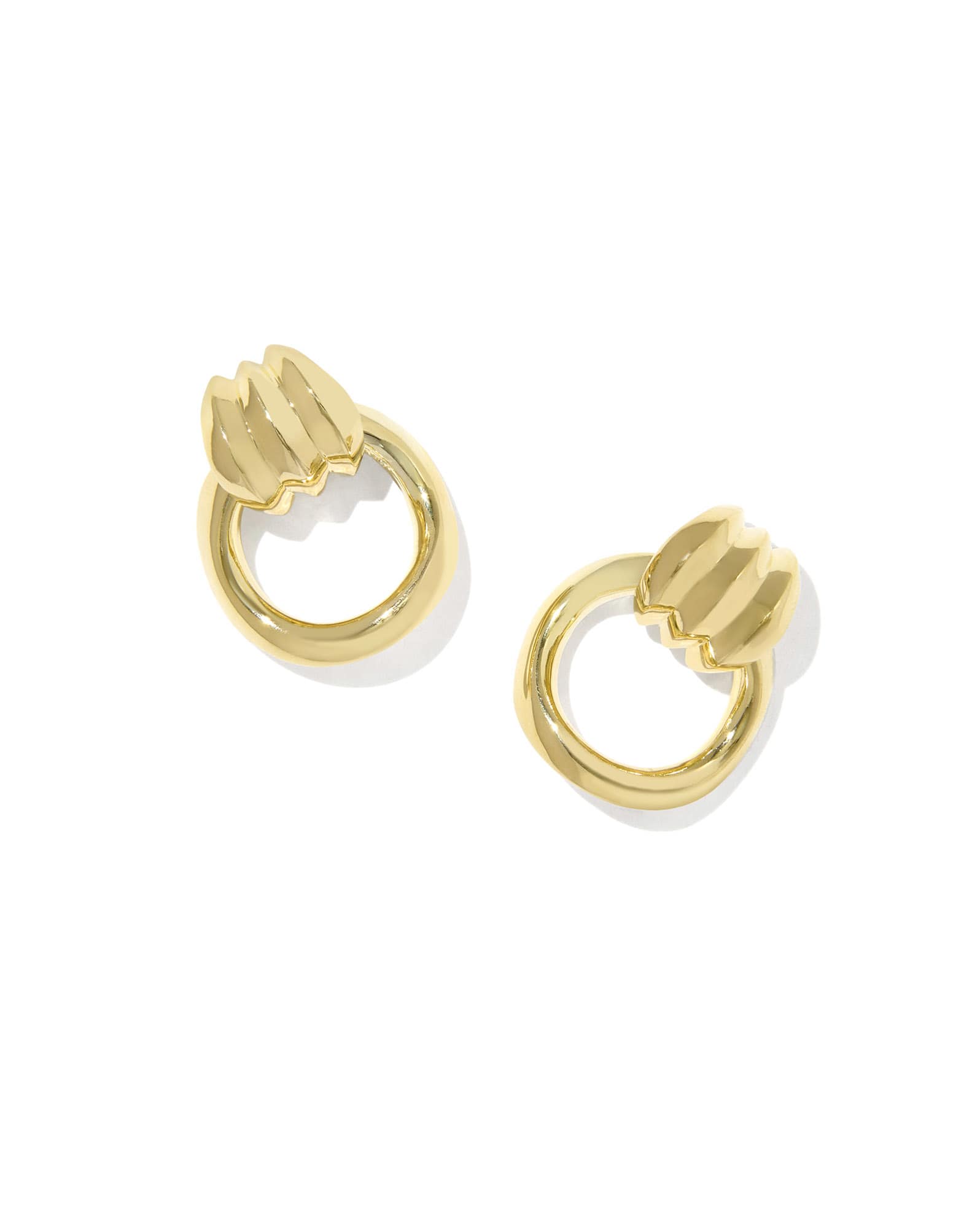 Mikki Gold Open Frame Earrings