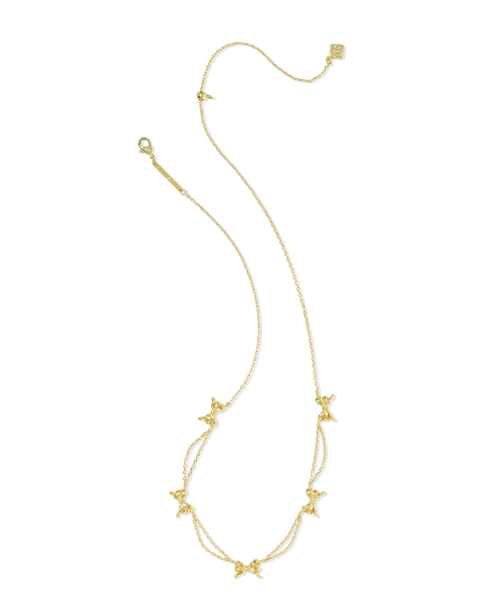 Bow Gold Strand Necklace 