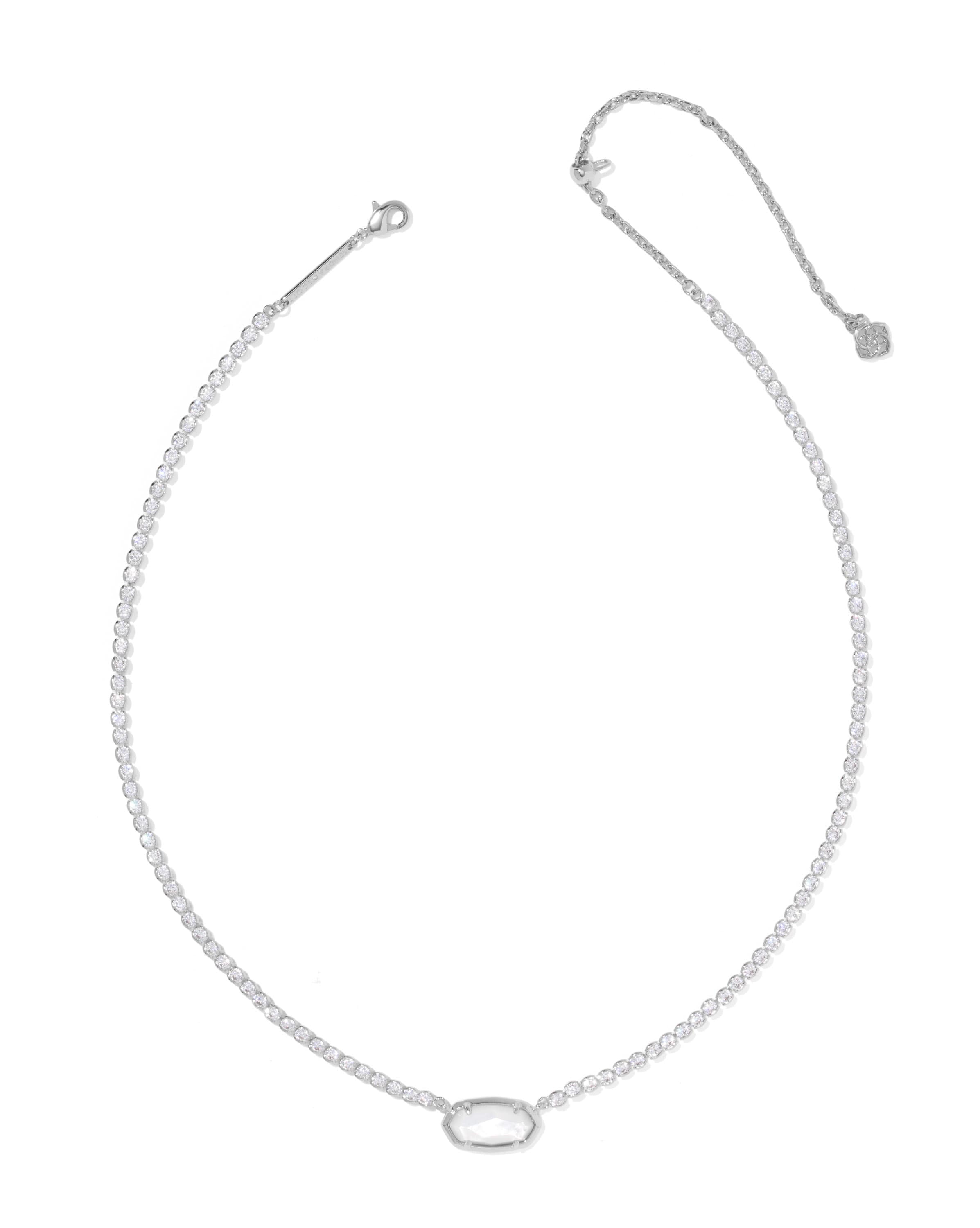 Elisa Silver Tennis Necklace 
