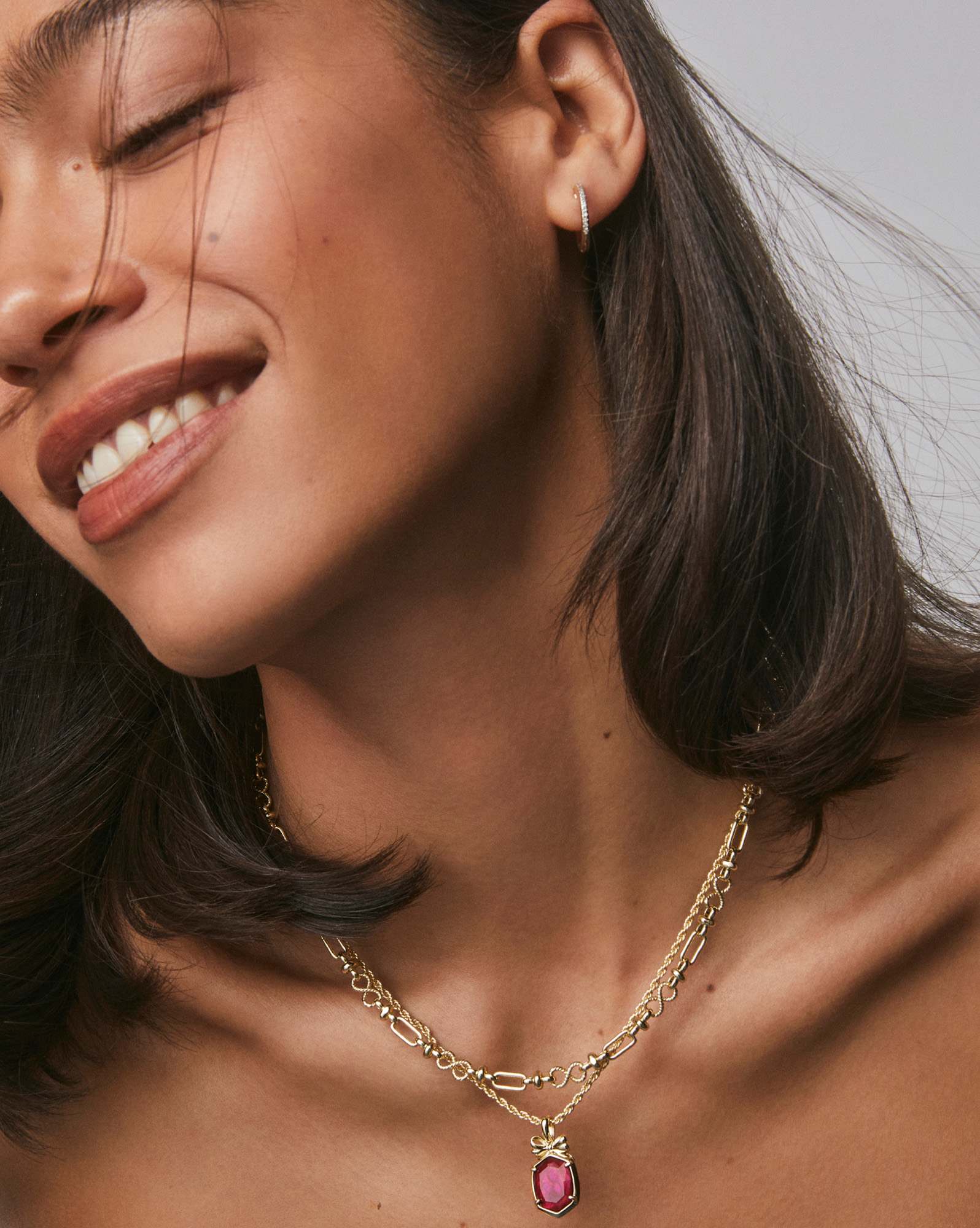 Daphne Bow Multi Strand Necklace 