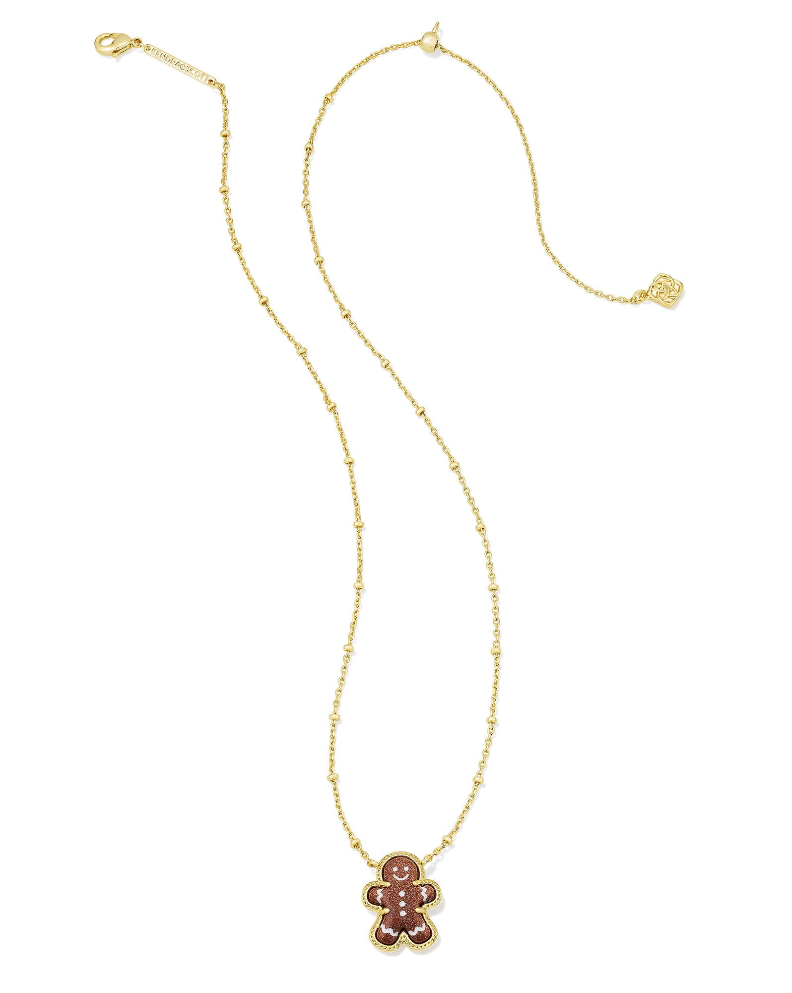 Gingerbread Gold Short Pendant Necklace 