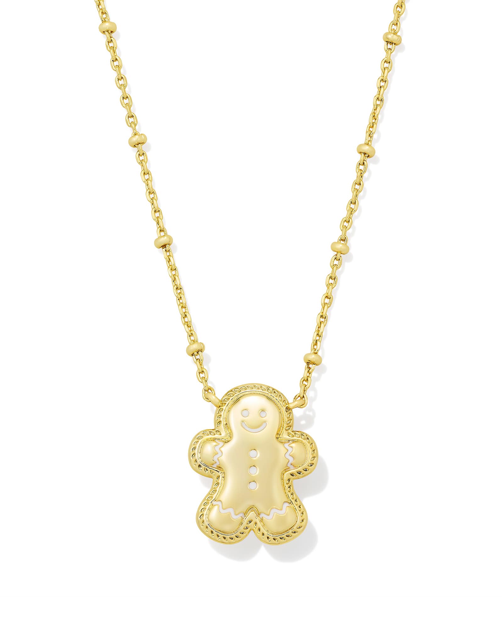 Gingerbread Gold Short Pendant Necklace 