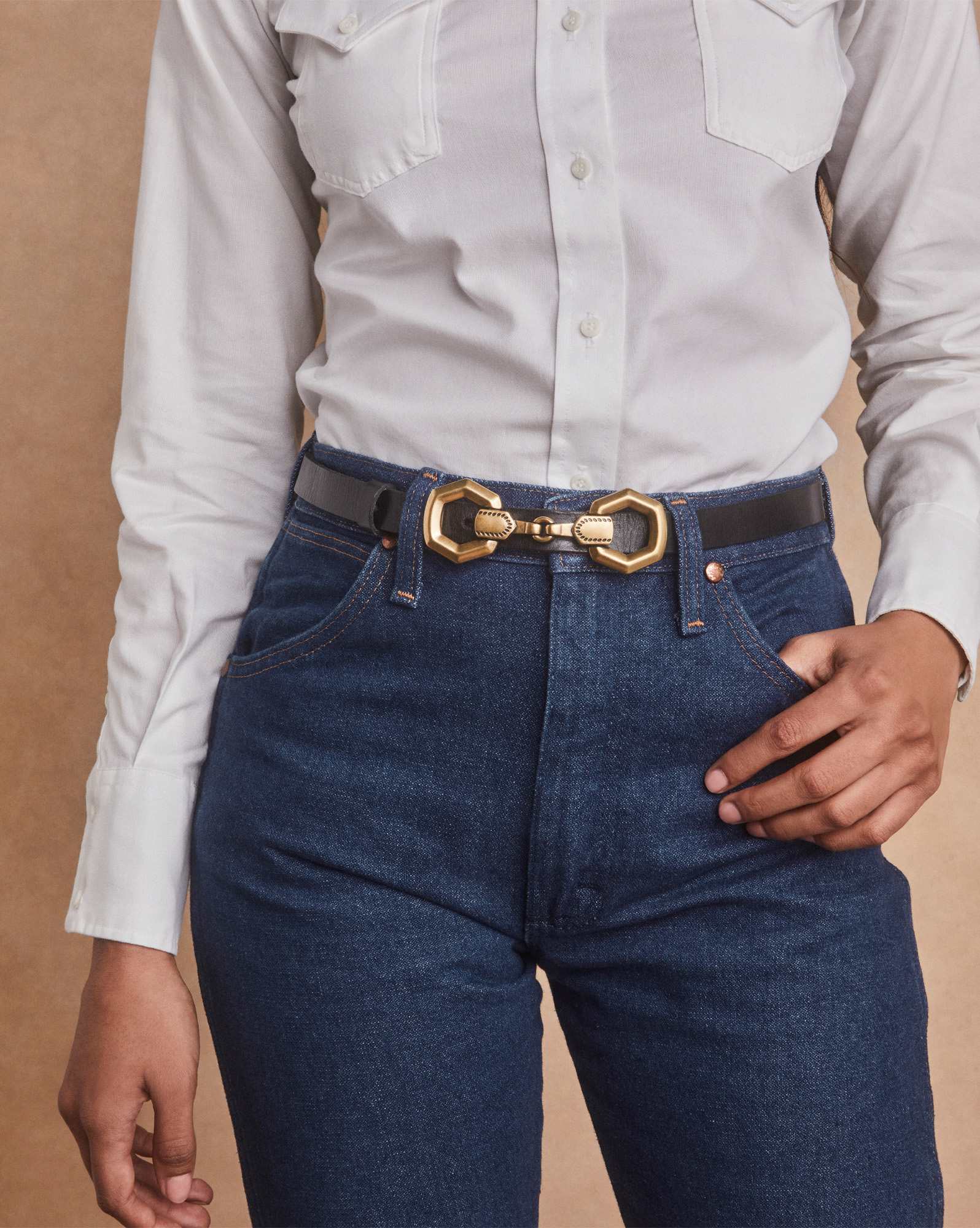 Beau Horse Bit Belt in Black