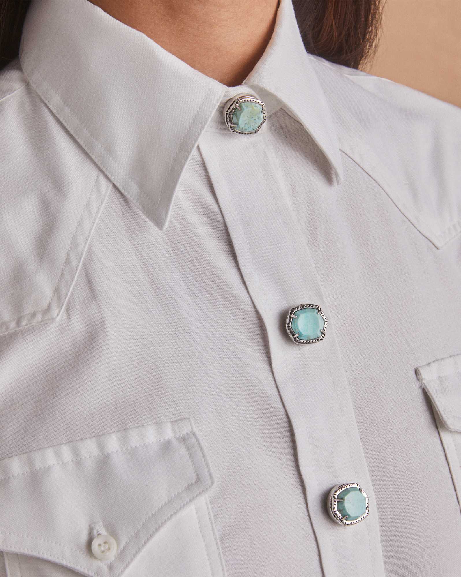 Davis Vintage Silver Etch Frame Button Cover Set of 5