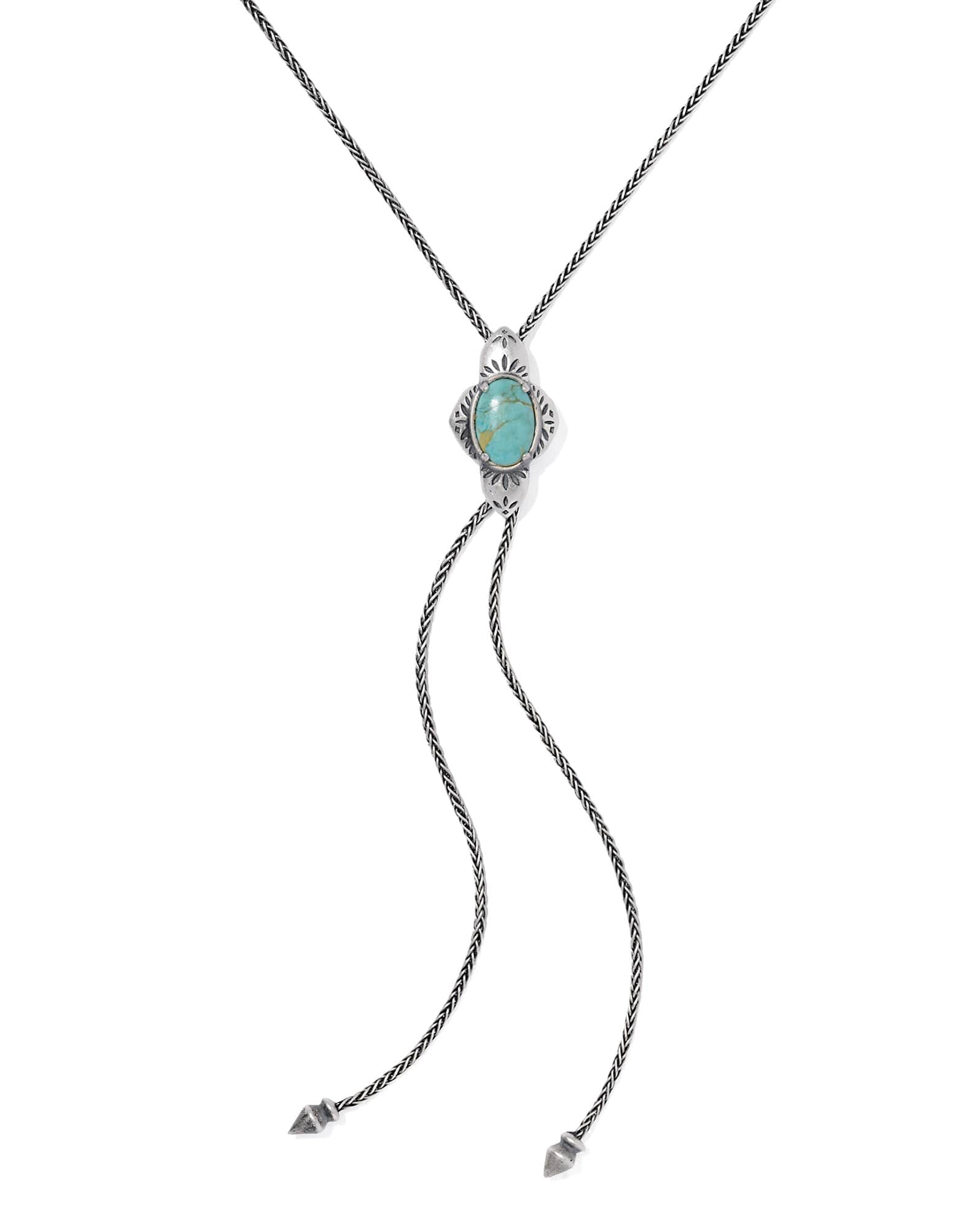 Abbie Oxidized Sterling Silver Bolo Necklace