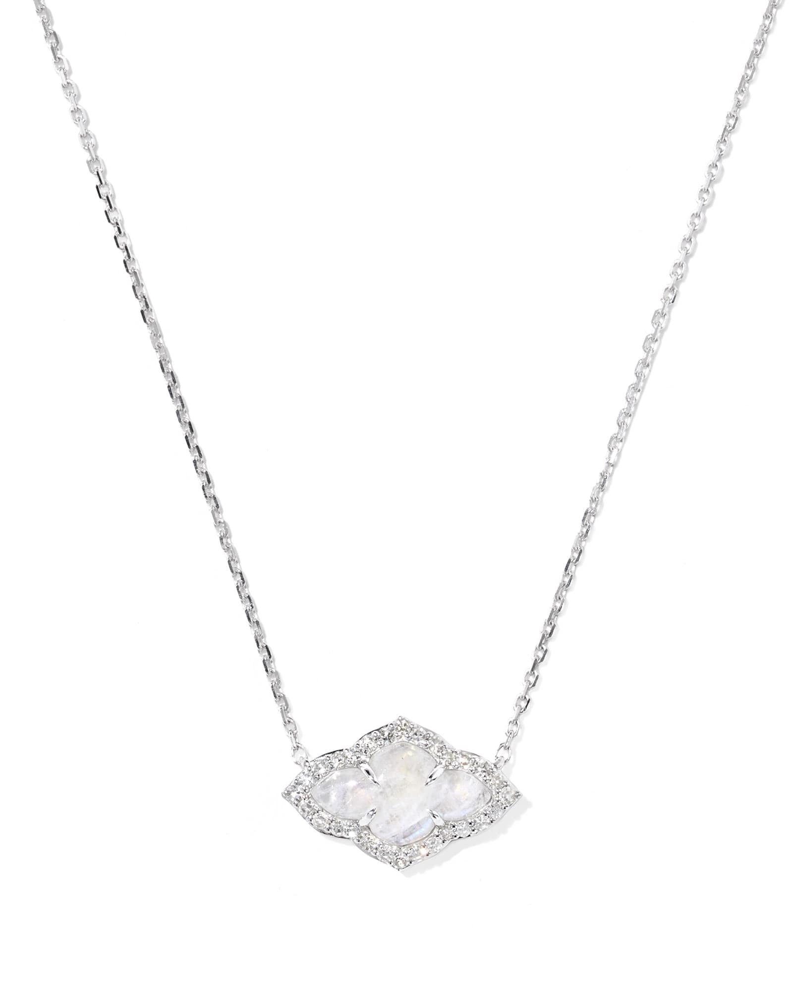 Abbie 14k White Gold Short Pendant Necklace 