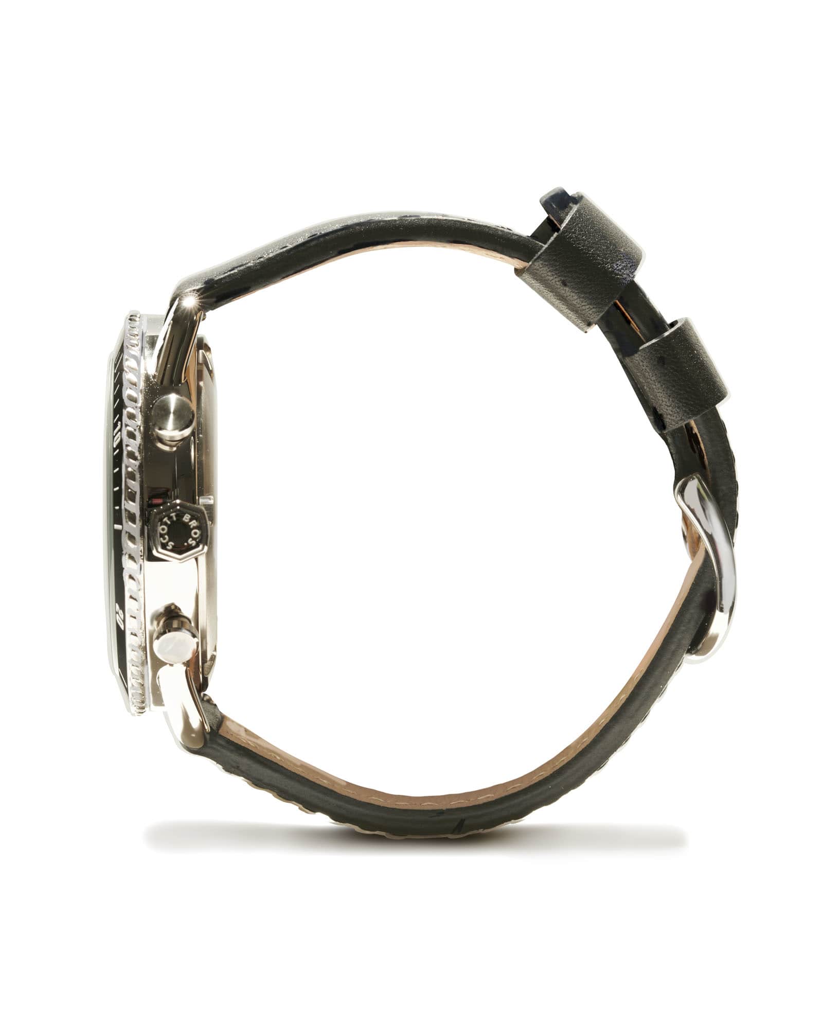 Evans Stainless Steel 44mm Chronograph Watch in Black