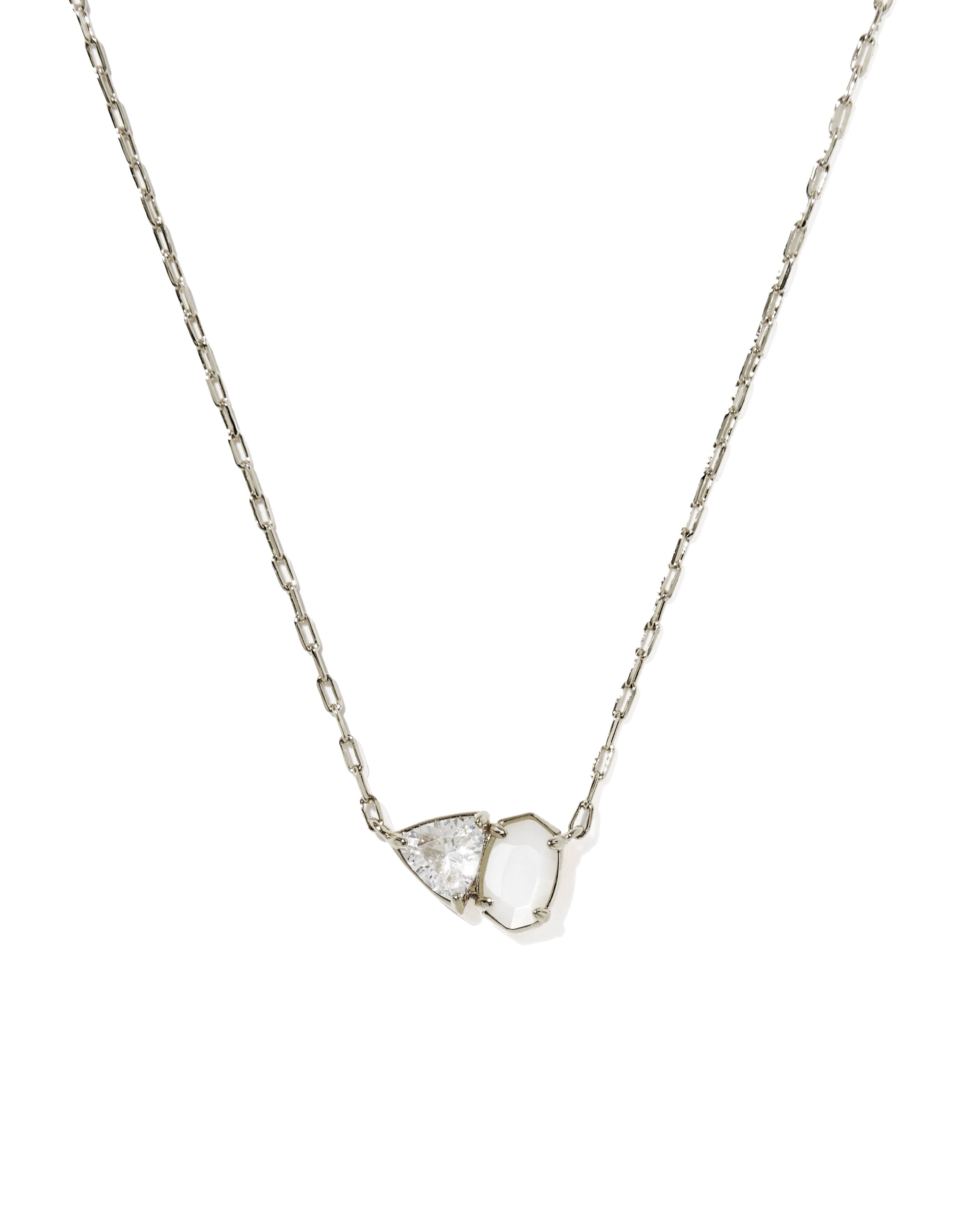 Tatum Silver Short Pendant Necklace 