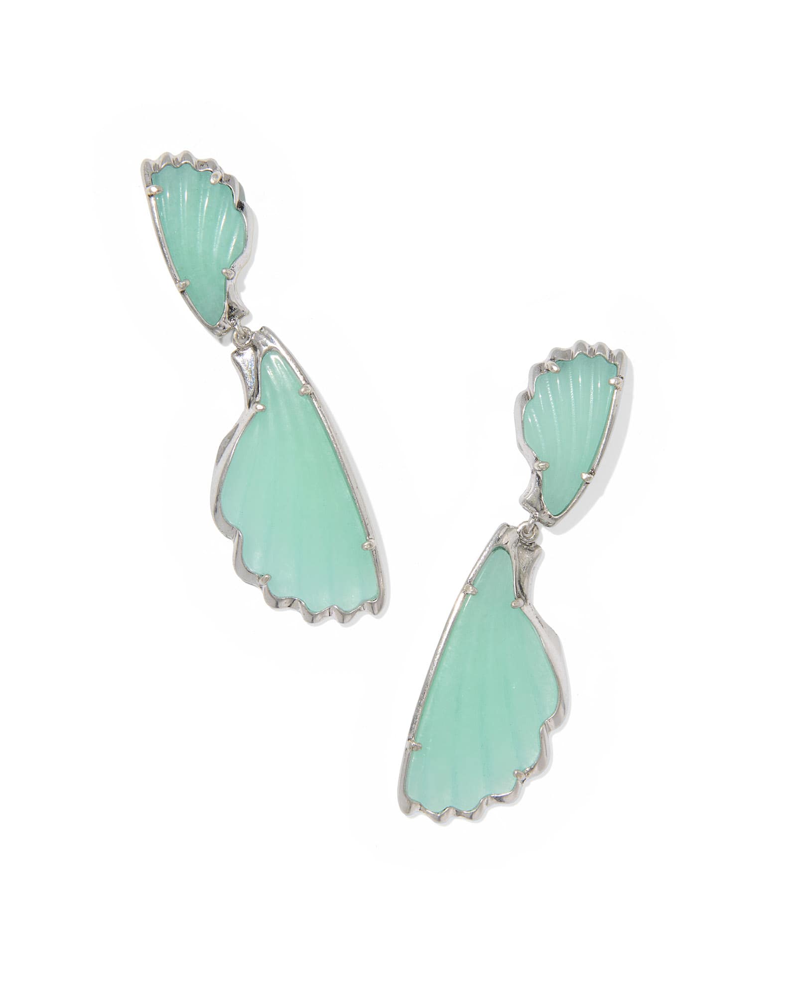 Alexa Vintage Silver Statement Drop Earrings 