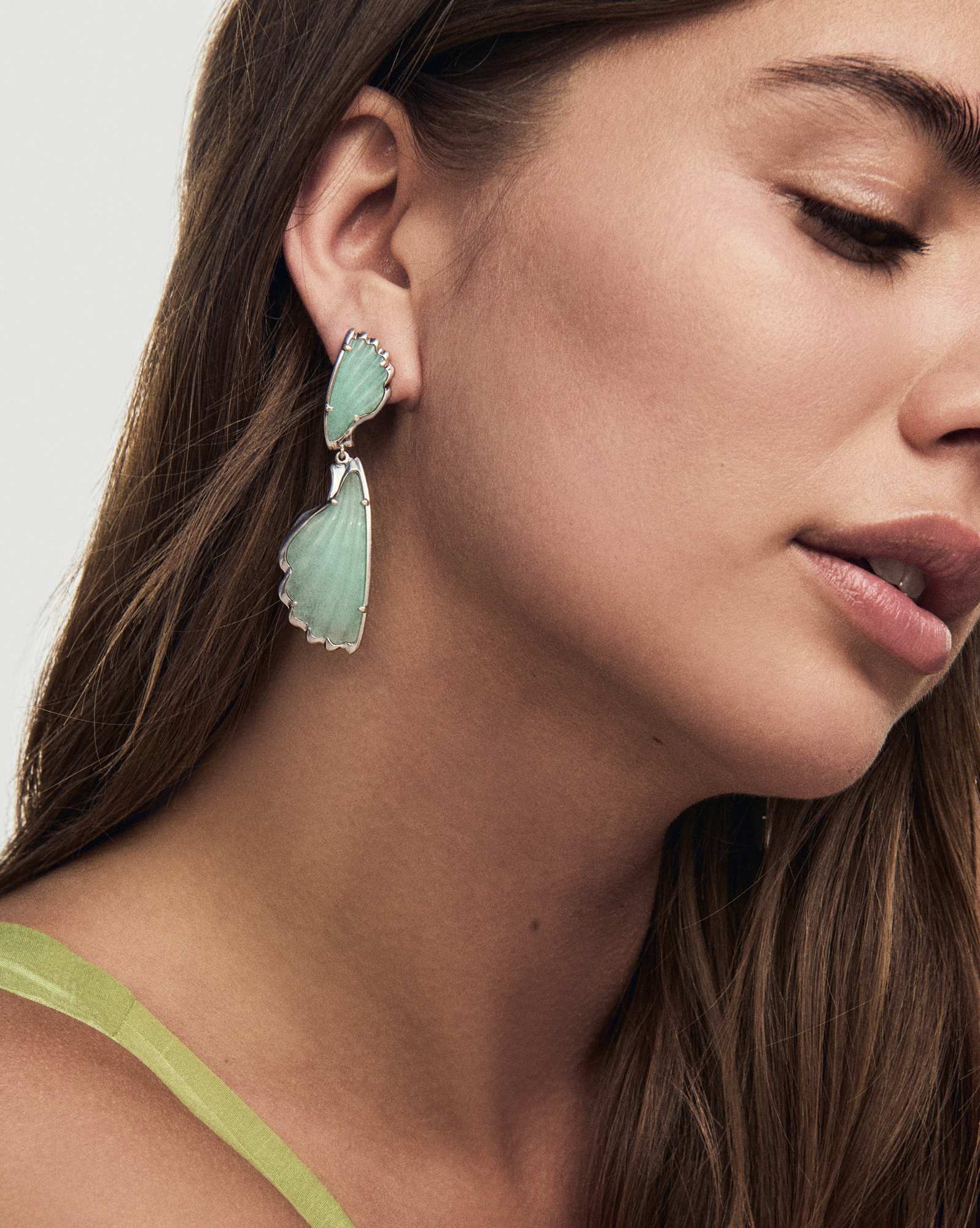 Alexa Vintage Silver Statement Drop Earrings 