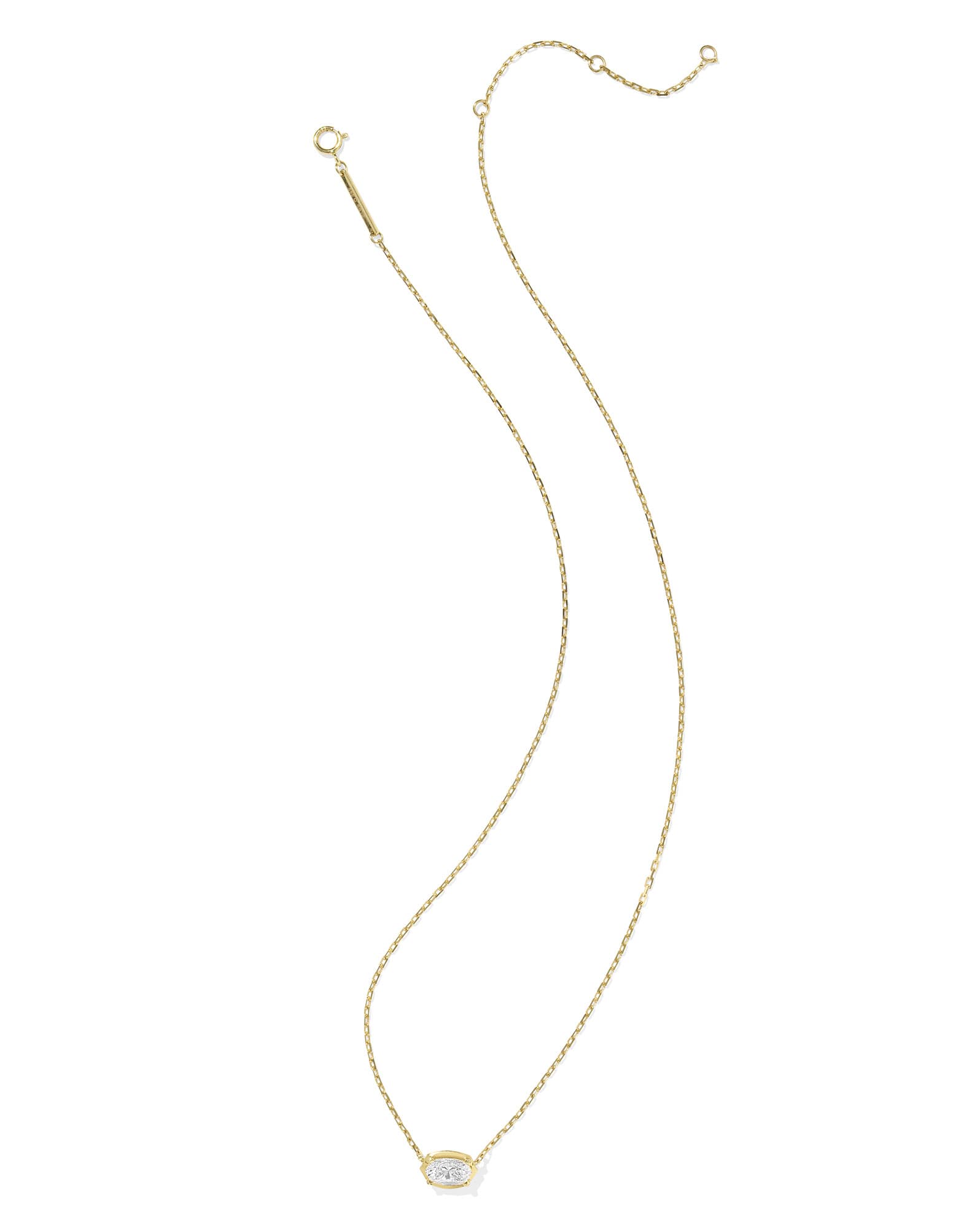 1 ct Lab Grown White Diamond Custom Elisa Pendant Necklace in 14k Yellow Gold