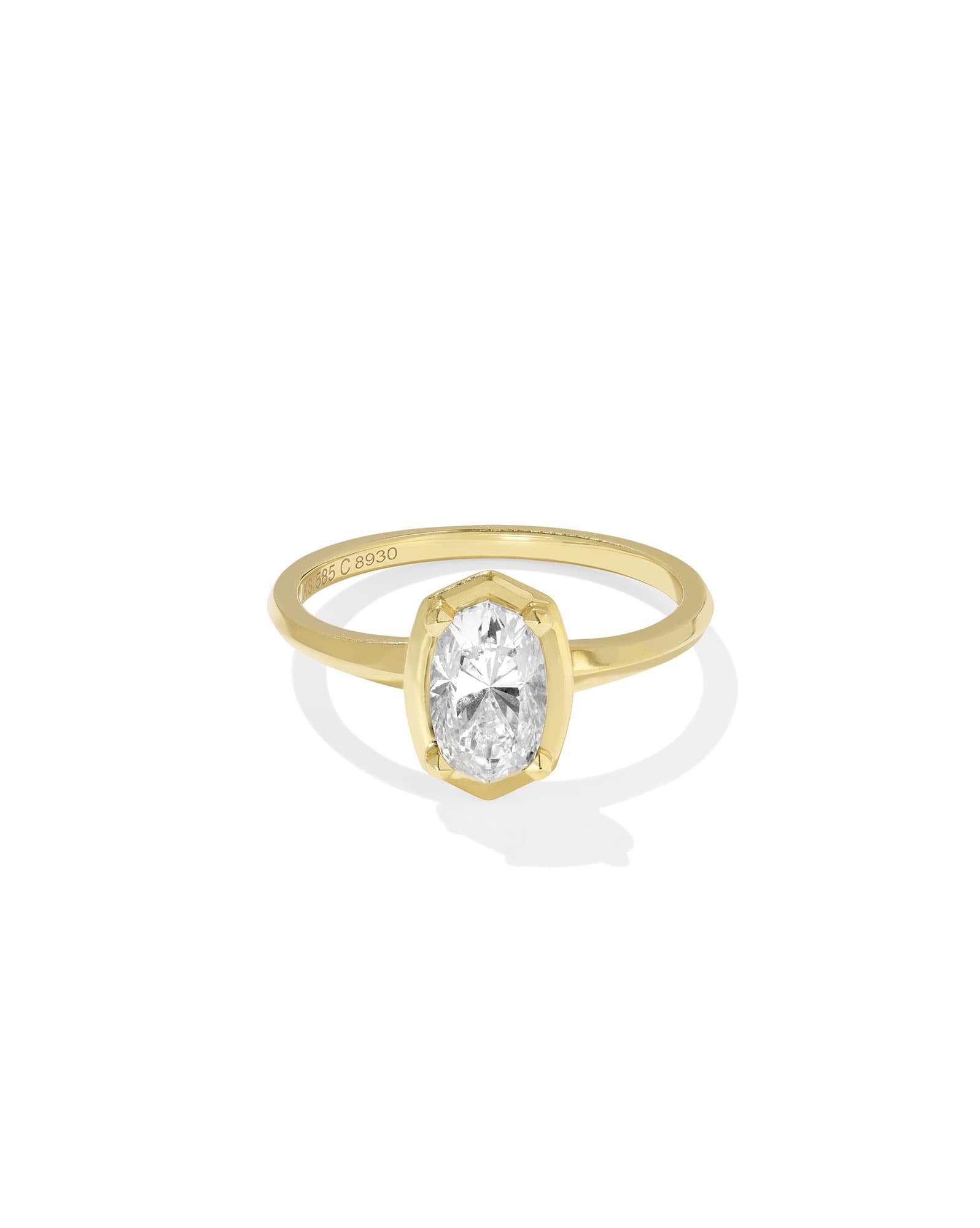 1 ct Lab Grown White Diamond Custom Elisa Statement Ring in 14k Yellow Gold